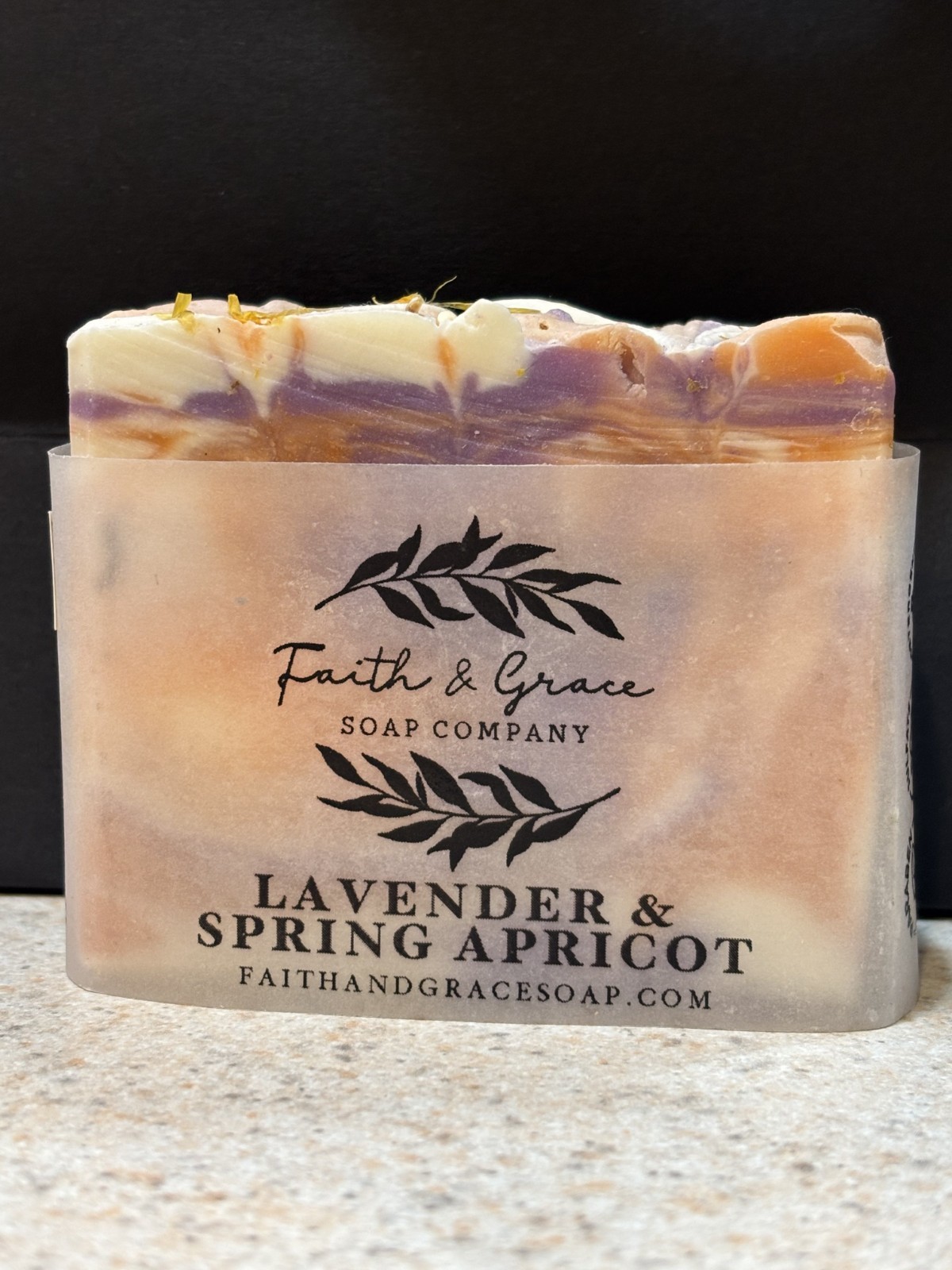 FAITH & GRACE SOAP CO. LAVENDER & SPRING APRICOT