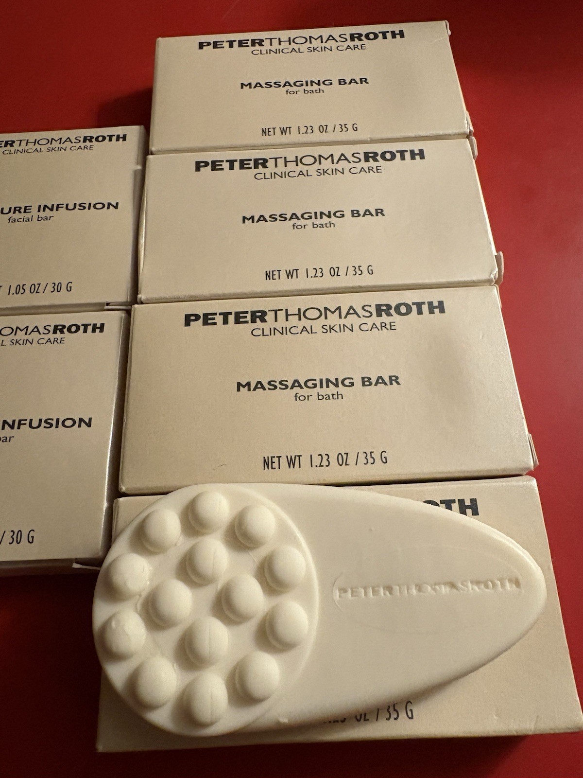 PETER THOMAS ROTH SOAP BAR MASSAGING BAR BATH & MOISTURE INFUSION FACIAL 8ct