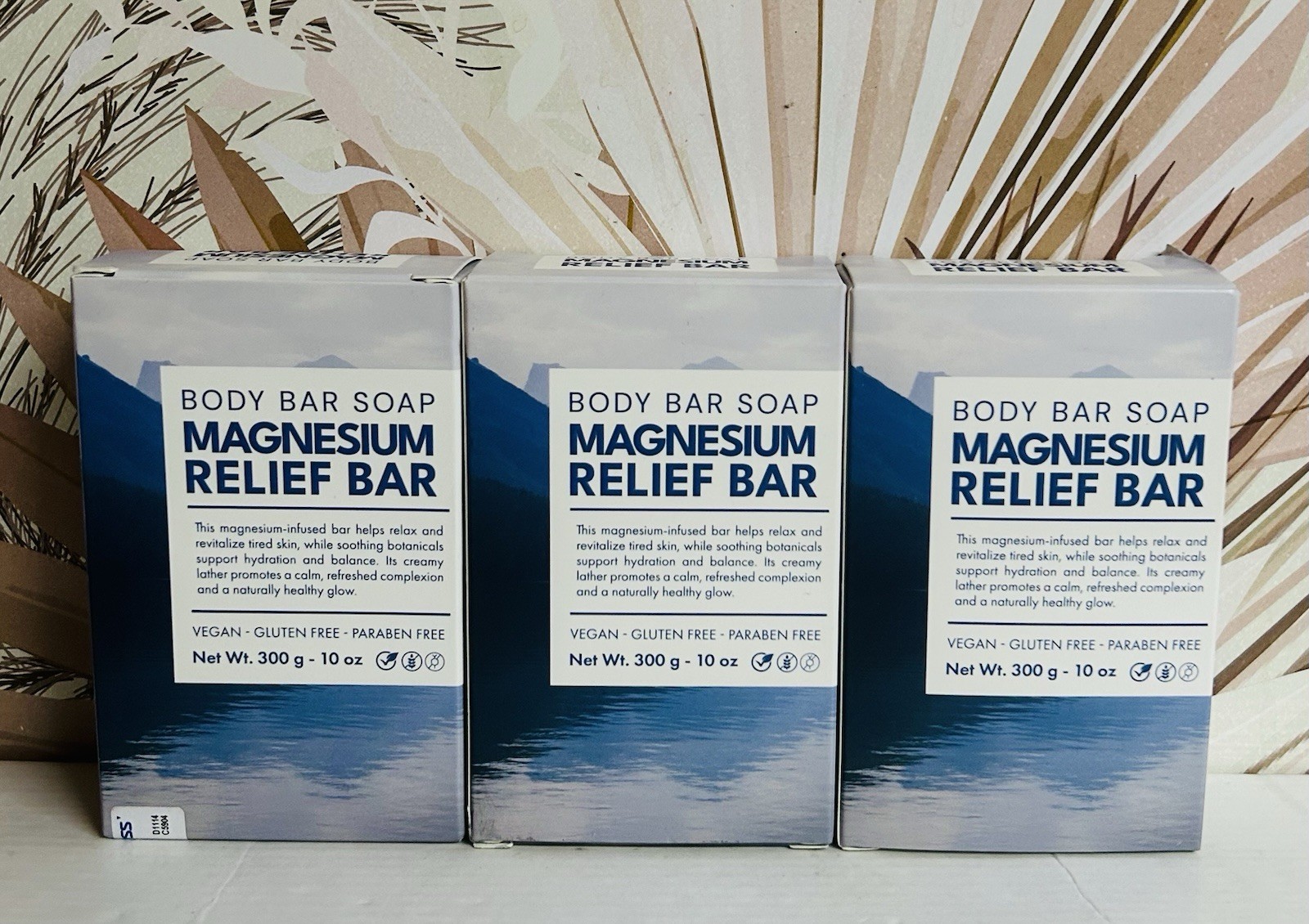 3-Pack Magnesium Relief Bar Soap 10 oz Each Vegan, Gluten Free & Paraben Free