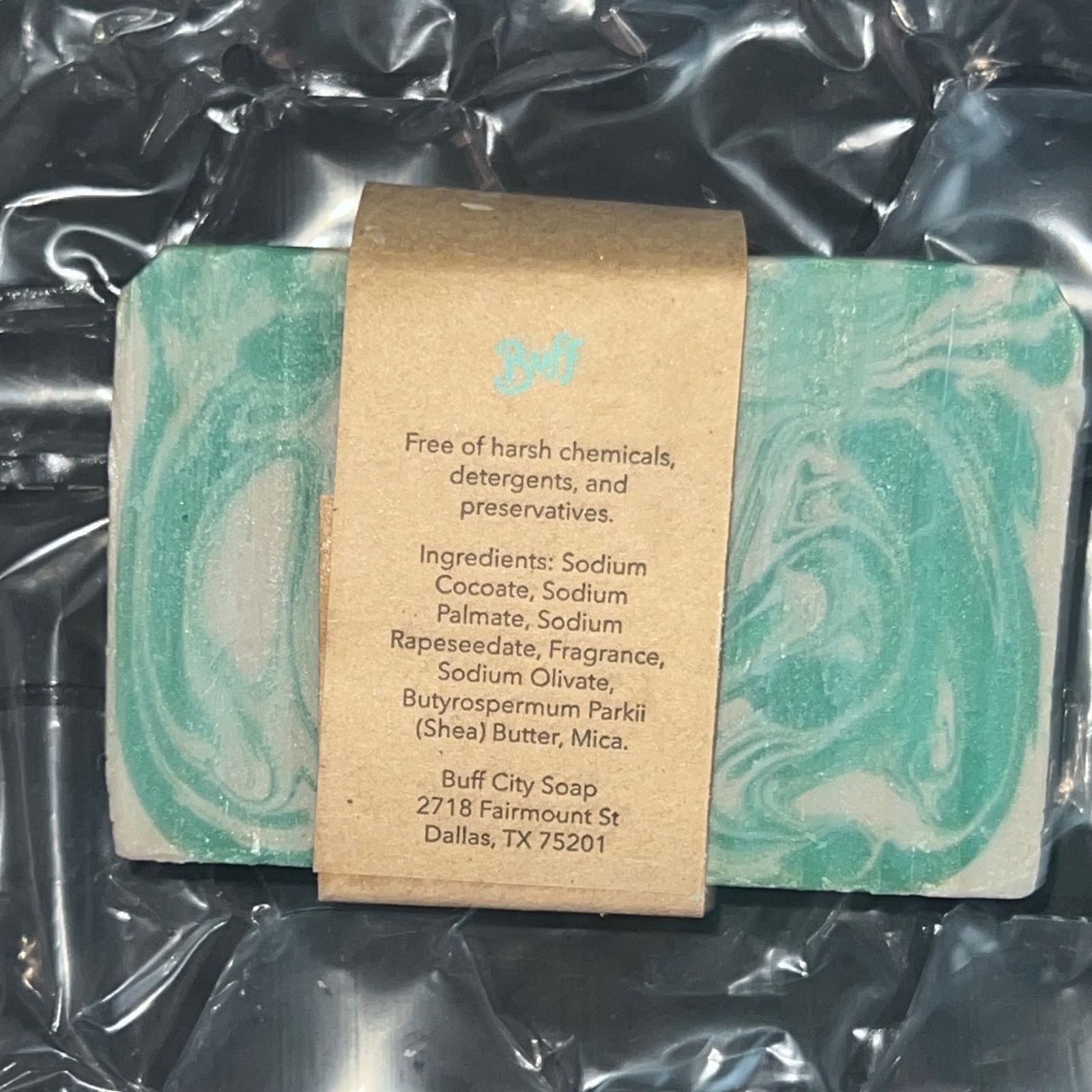 Buff City Soap Commando Bar Soap 5.5oz Green Marbled Shea Butter New