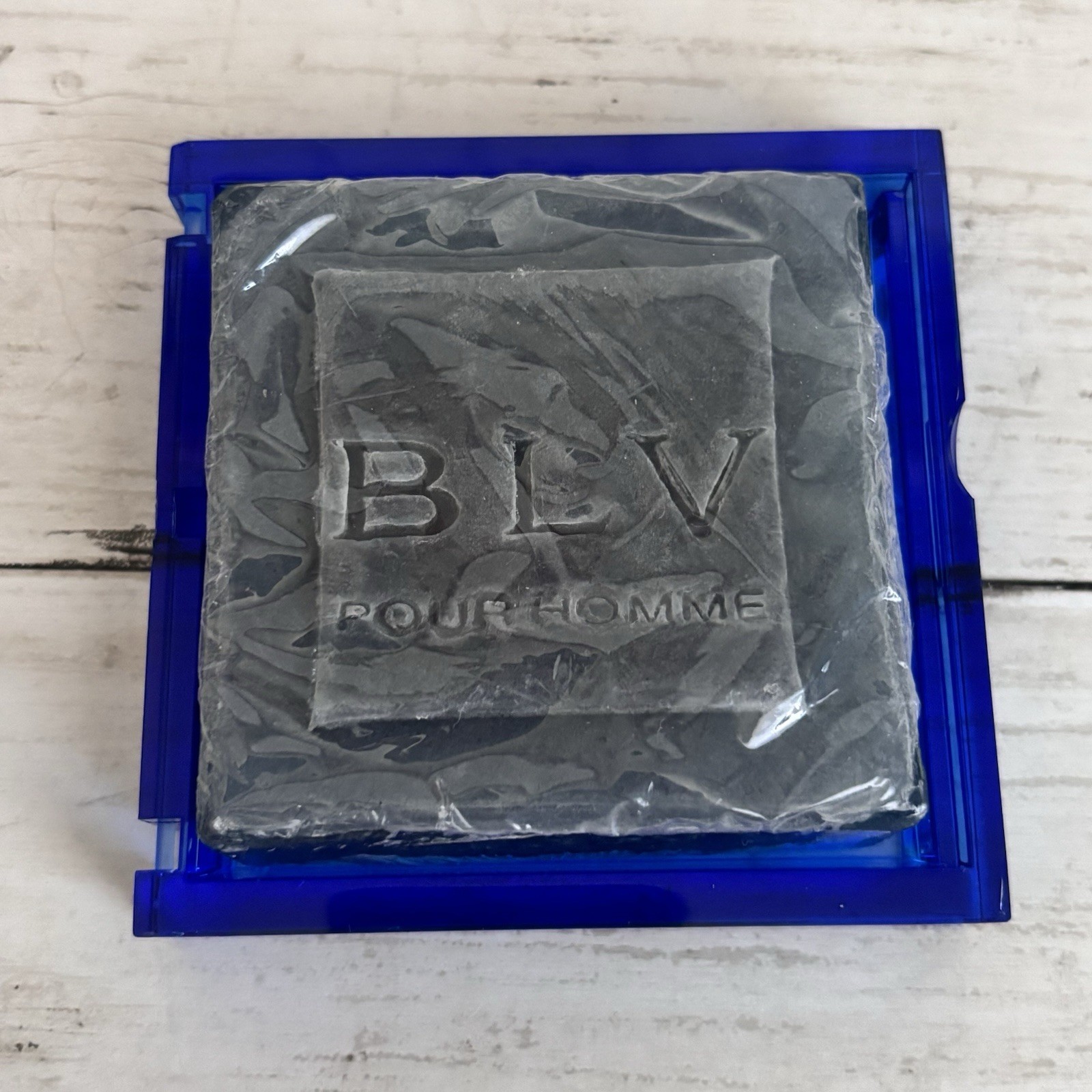 Bvlgari BLV Pour Homme Bar Soap Vintage Discontinued Case/Soap Dish