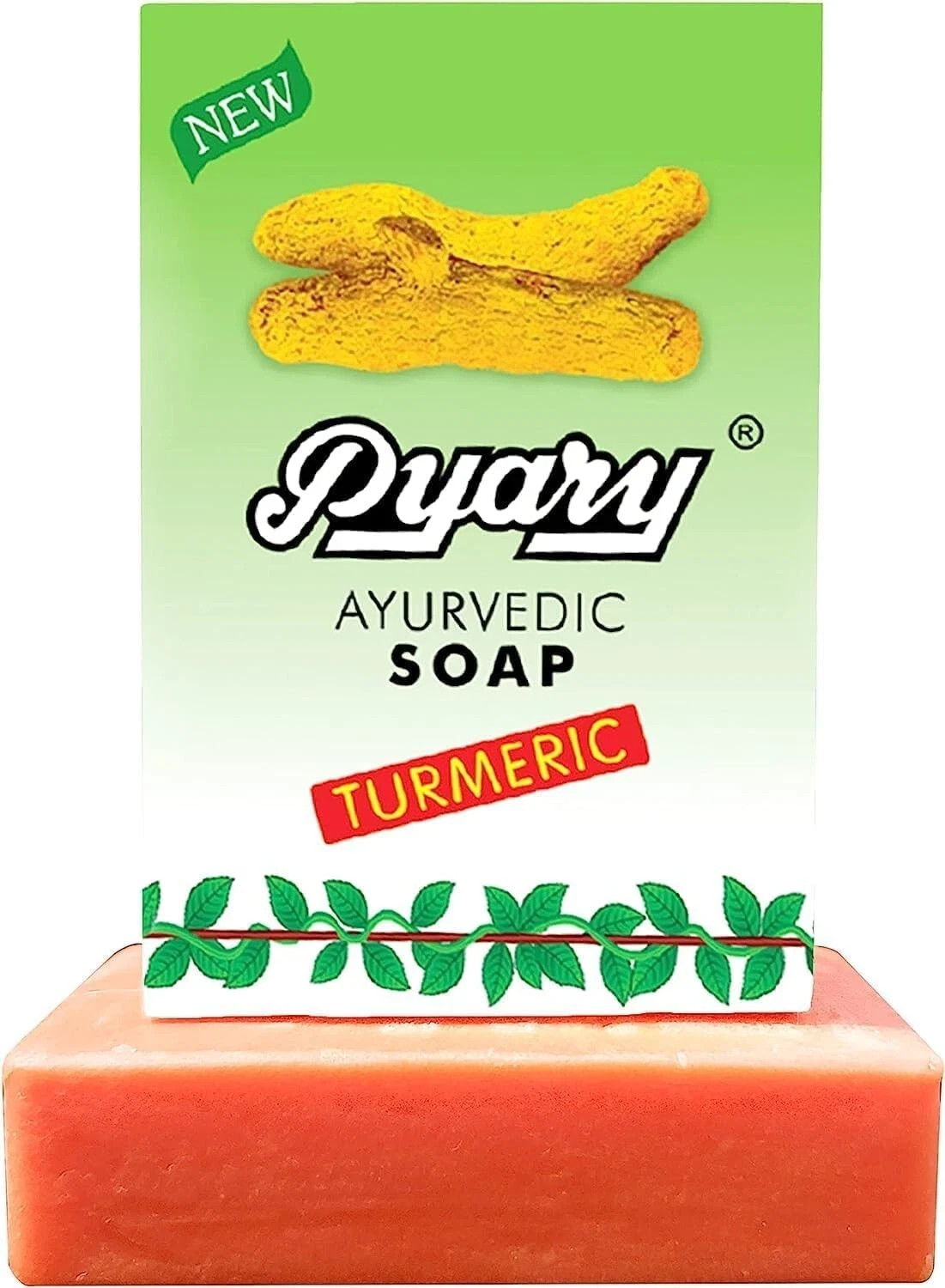 10 X Pyary ayurvedic turmeric soap 75 gms natural vegetable source صابون الكركم