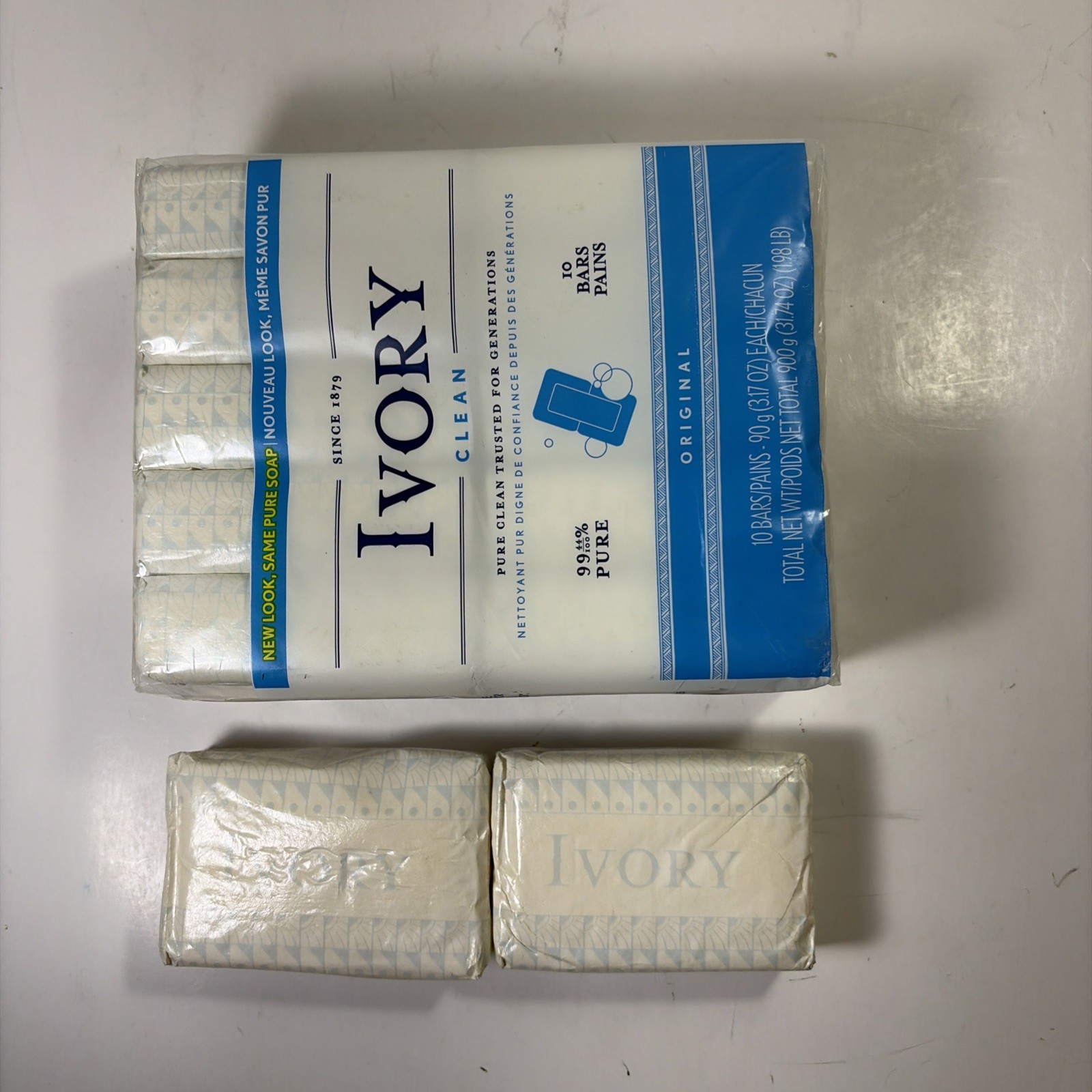 Ivory Bar Soap with Original Scent, 3.17 oz. 10 Count New Sealed plus 2 bars