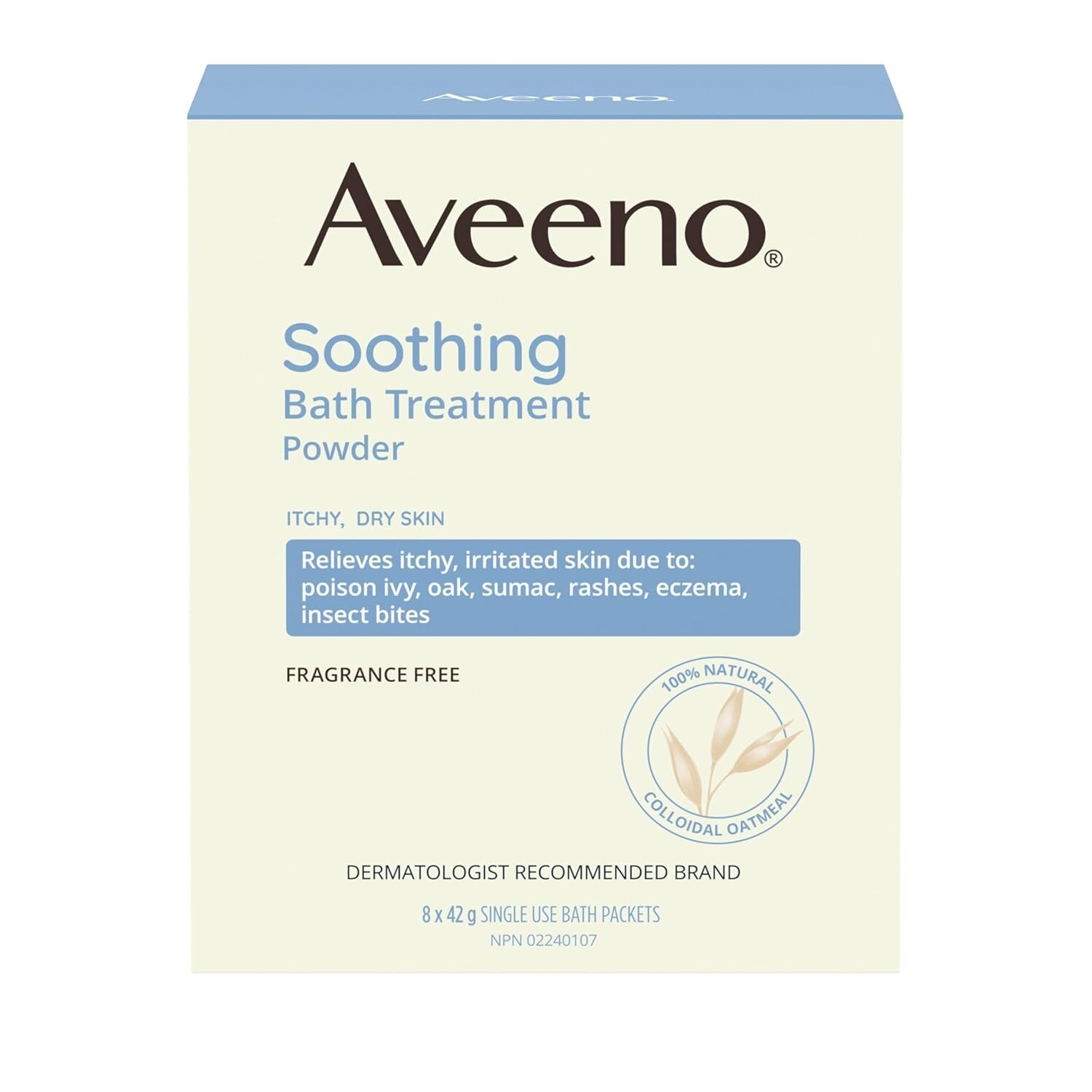 Fragrance Free Soothing Oatmeal Bath for Itchy Irritated Skin 8 Pack