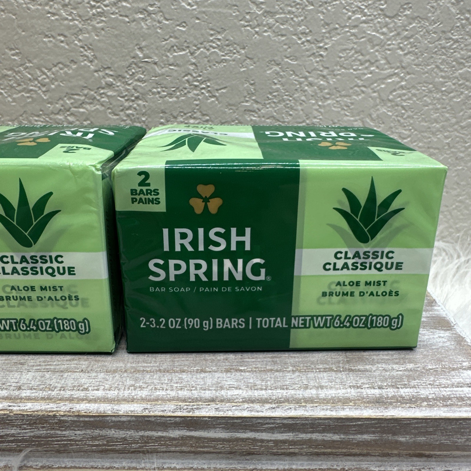 Irish Spring ORIGINAL Soap 4 Bars 3.7 oz. No Flaxseed Oil NEW SEALED