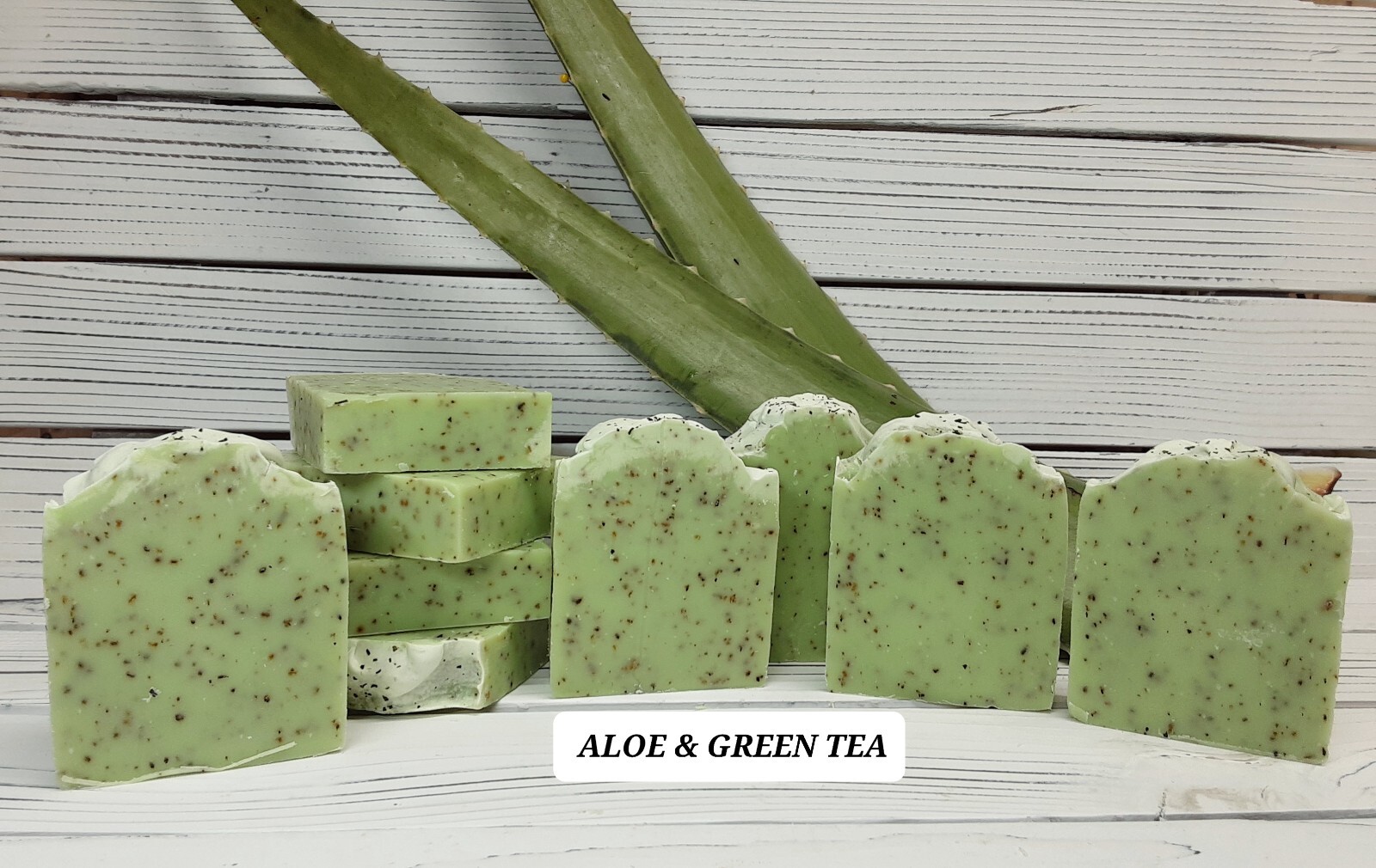 ALOE & GREEN SOAP coldprocessed calming soap bars.Handmade soap.