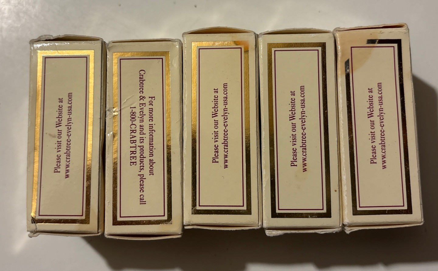Crabtree & Evelyn 1.4 oz 40G Milled Soap Set of 4 Bars NOS 1997