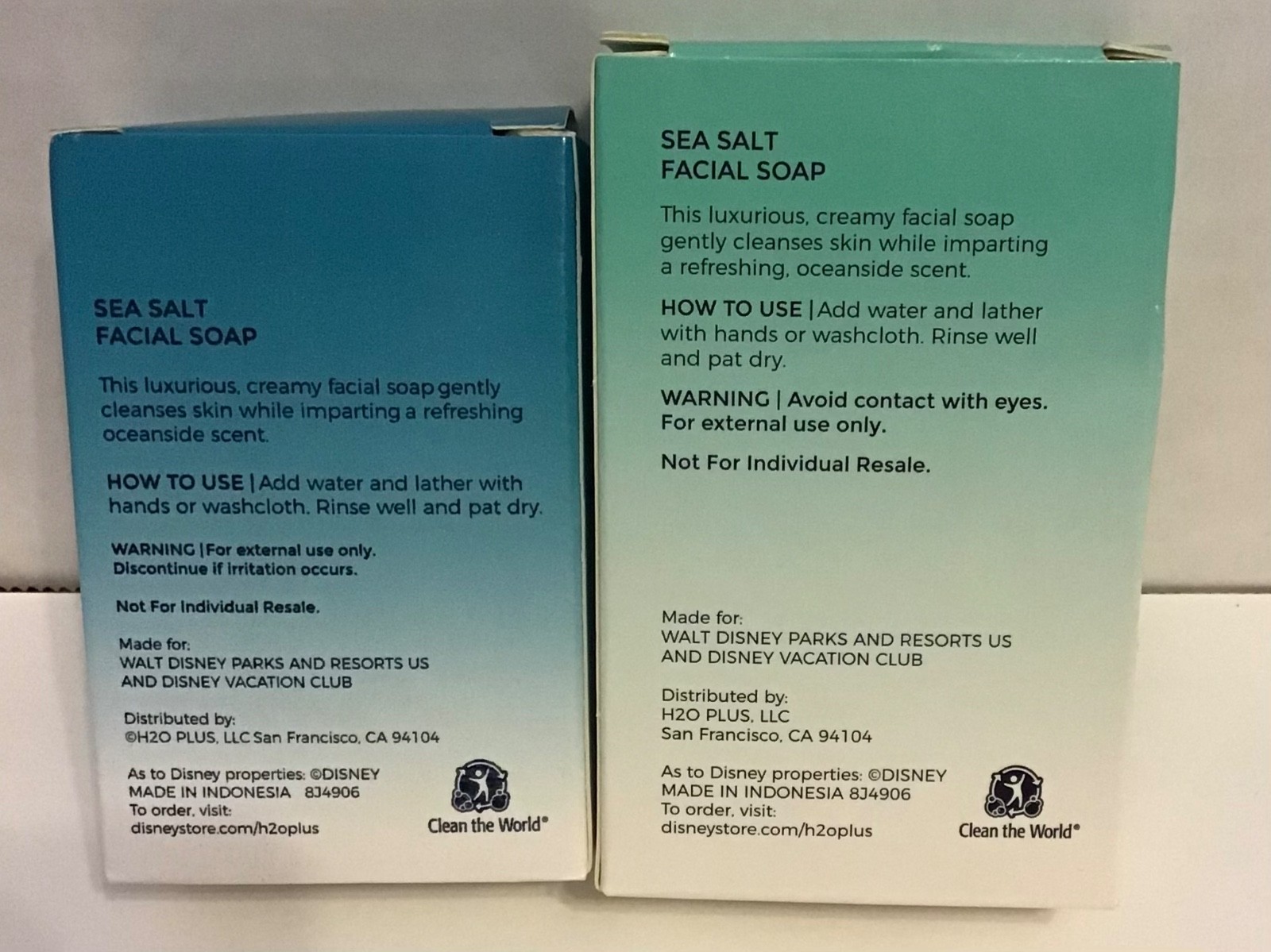 New Lot of 2 Disney Resort H20+ Beauty Sea Salt Facial Soap