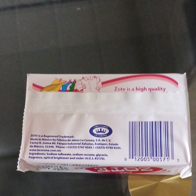 Zote Pink Body Bar Soap Optical Brightener Swirl Scent 14.1oz (400g)