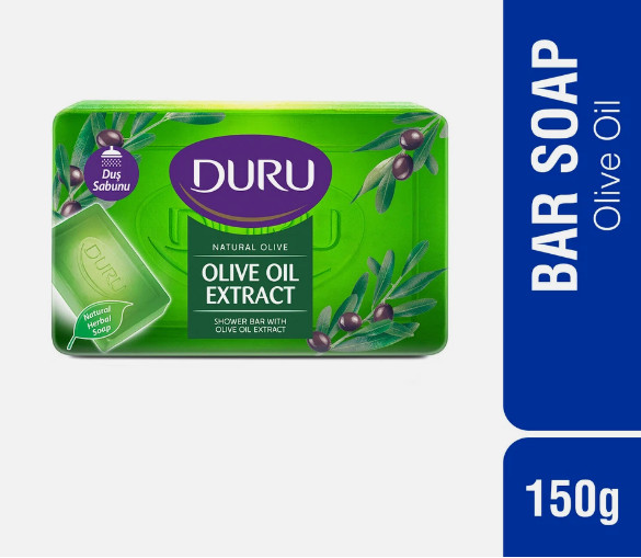DURU NATURAL OLIVE OIL BATH SOAP 4X18 PK =72 BARS IN CASE (150GR EACH SOAP)