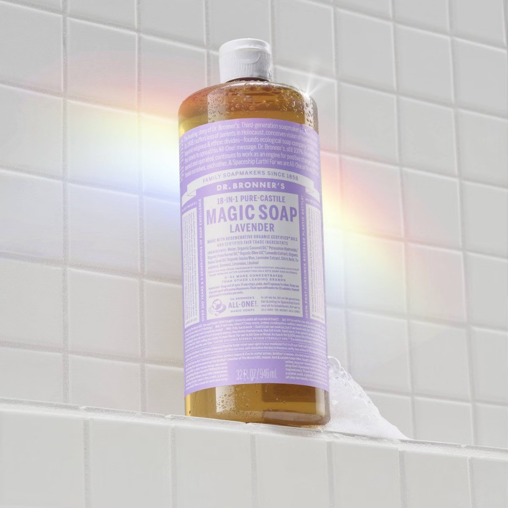 Magic Pure Castile Liquid Soap Bodywash – Lavender – 32 fl oz: Vegan, Non-Toxic