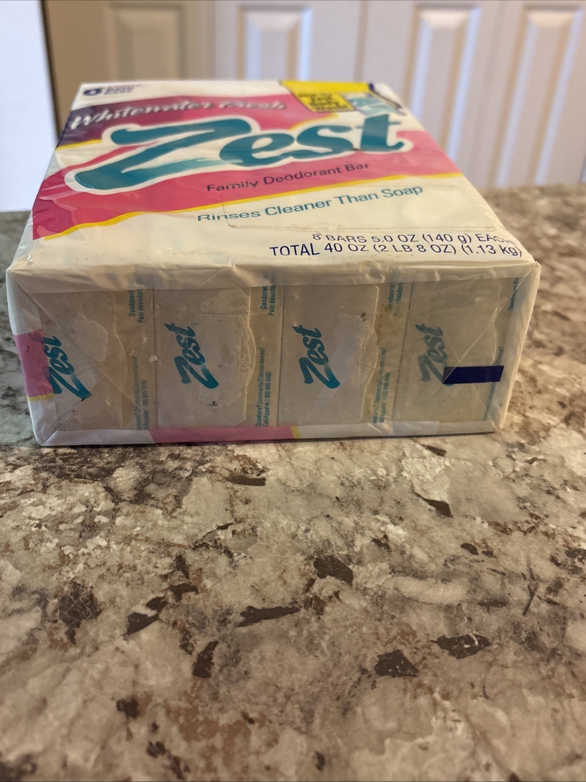 1998 ZEST Whitewater Fresh Deodorant Soap 8x Bath 5 Oz Bars SEALED Movie Prop