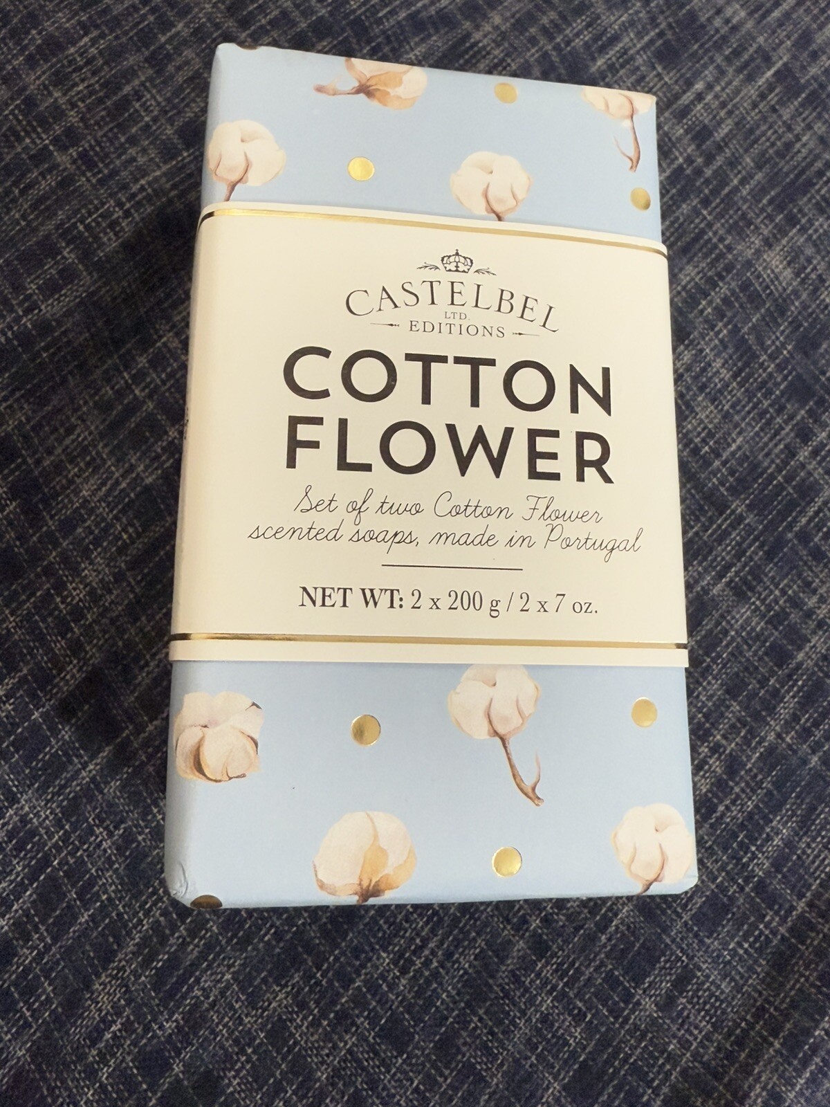 Castelbel Cotton Flower Scented Soap Set Of 2 (7oz) Limited Edition