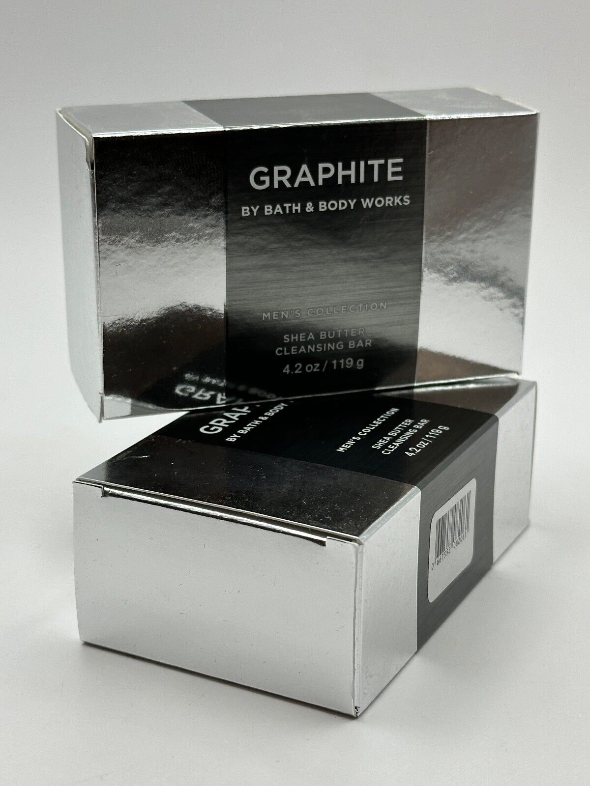 NEW 2 BATH & BODY WORKS GRAPHITE MEN’S SCENTED BODY CLEANSING BAR SOAP 5 OZ EA