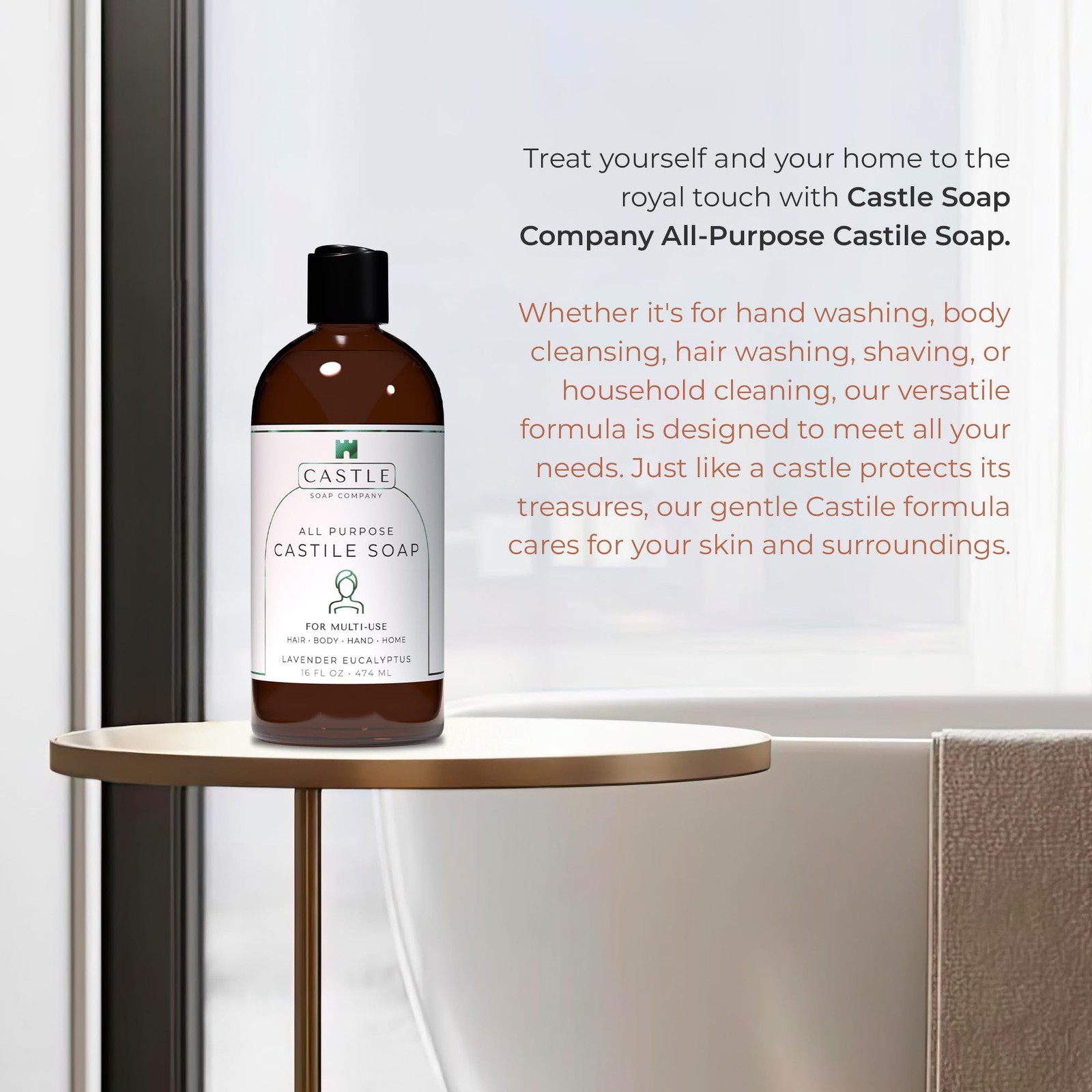 Castile Soap Liquid Unscented 16 Oz – All Purpose Liquid Castile Soap Unscent…