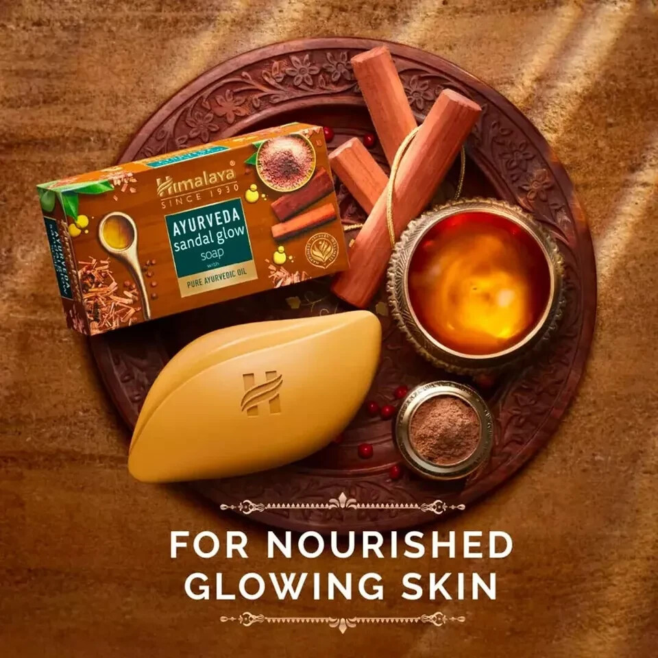 4 X Himalaya Ayurveda Sandal Glow Soap 75g Bar FREE FAST DISPATCH FRESH