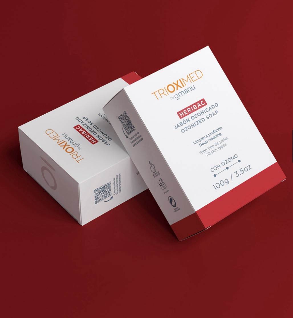 Trioximed HERIBAC Ozonized Soap 2-Pack | Deep Cleansing | All Skin Types | 200g