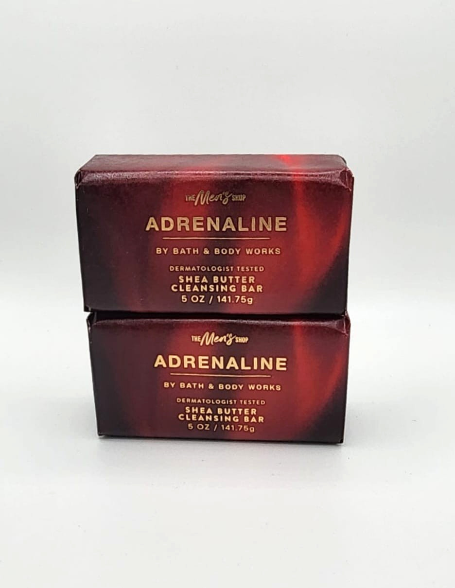 Bath & Body Works Adrenaline Men’s Collection Cleansing Bar Soap New Set of 2