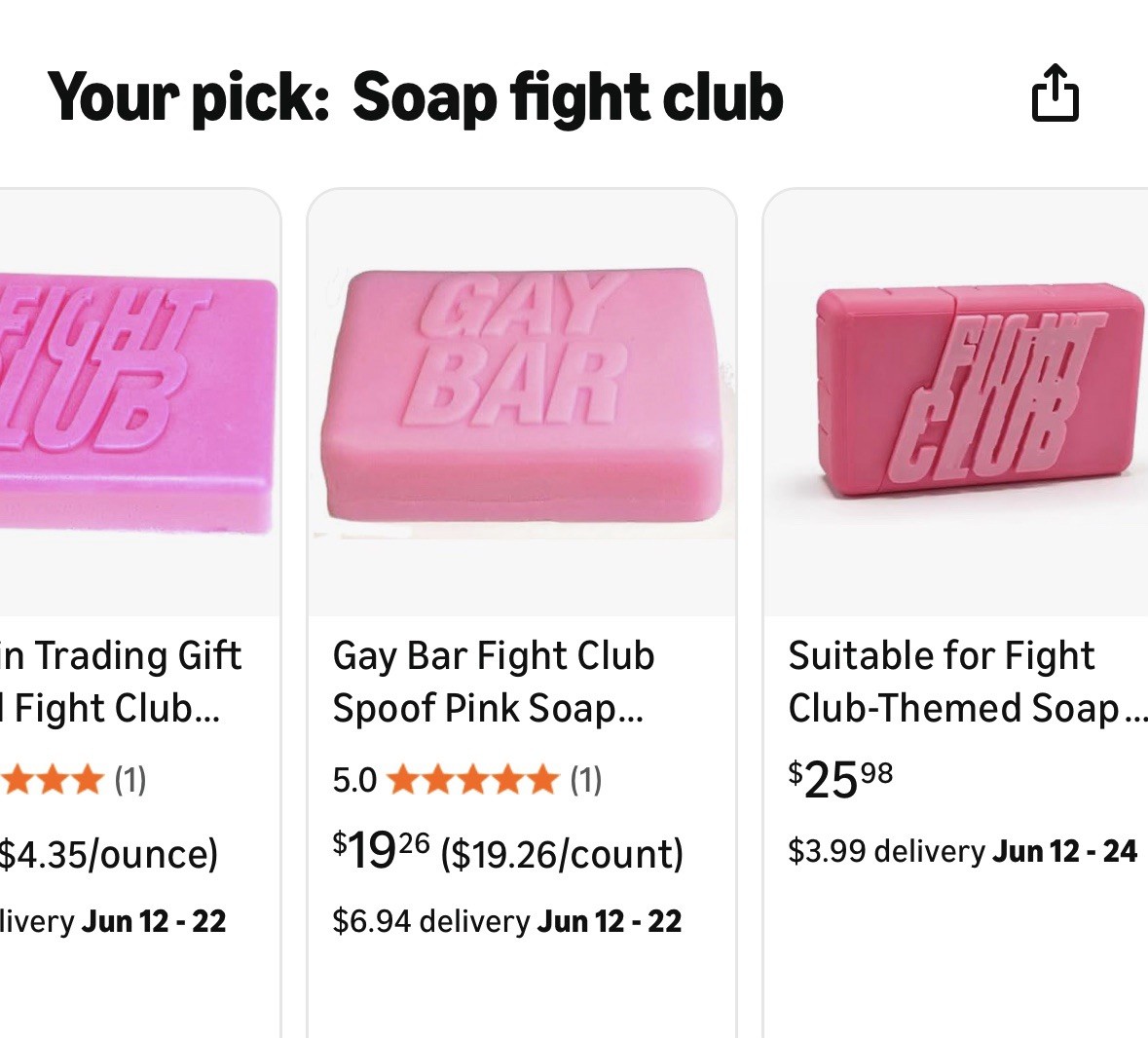 FIGHT CLUB SOAP BAR Official • V/GF / – Hand Made. Memorabilia Tyler Durden