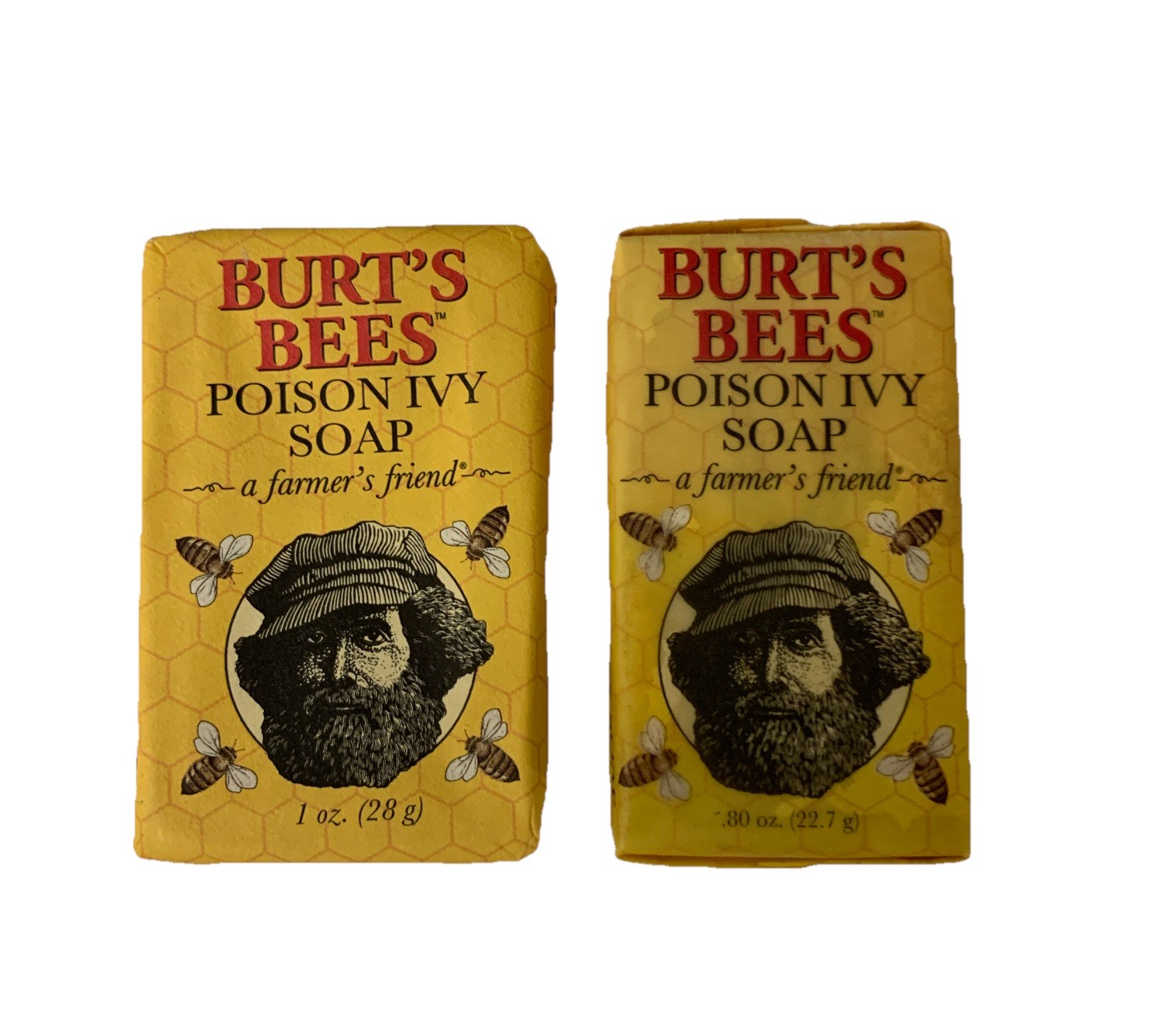(2) Burt’s Bees Poison Ivy Soap Bar 1.0 Oz & 0.8oz Small Travel Size New View