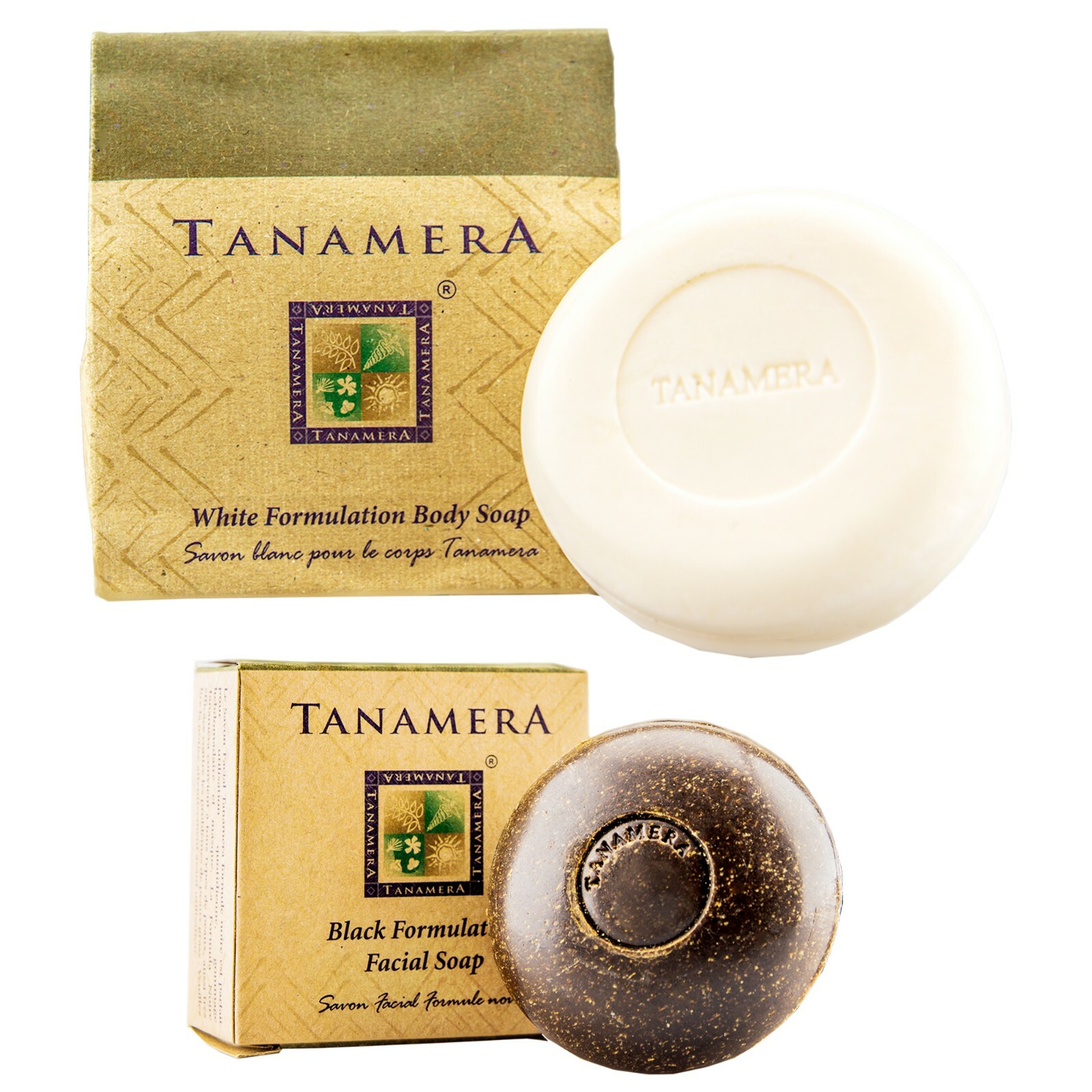 1SET TANAMERA WHITE BODY SOAP + BLACK FACIAL SOAP