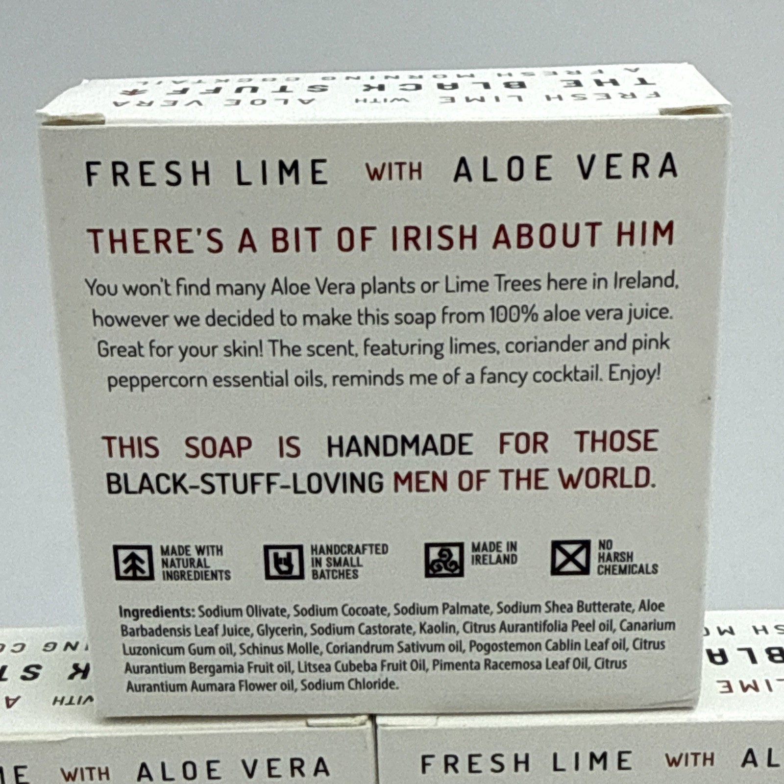 The Black Stuff Irish Soap Bar (Full Size) – Fresh Lime & Aloe – 3 Bars