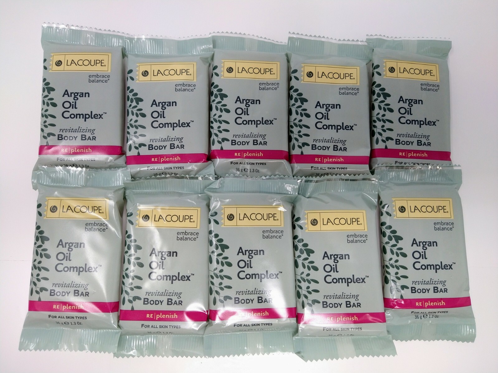 10 LaCoupe Embrace Balance Argan Oil Complex Revitalizing Body Bar 1.3 oz
