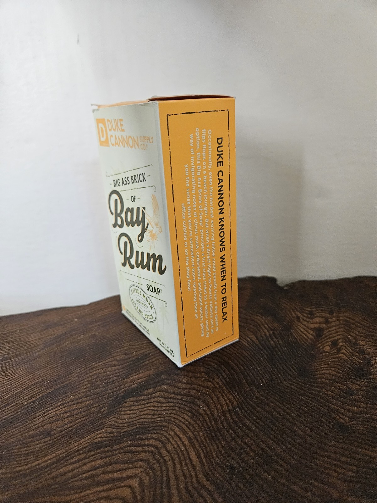 Duke Cannon Bay Rum Big Ass Brick of Soap for Men 10 oz Citrus Musk Made in USA