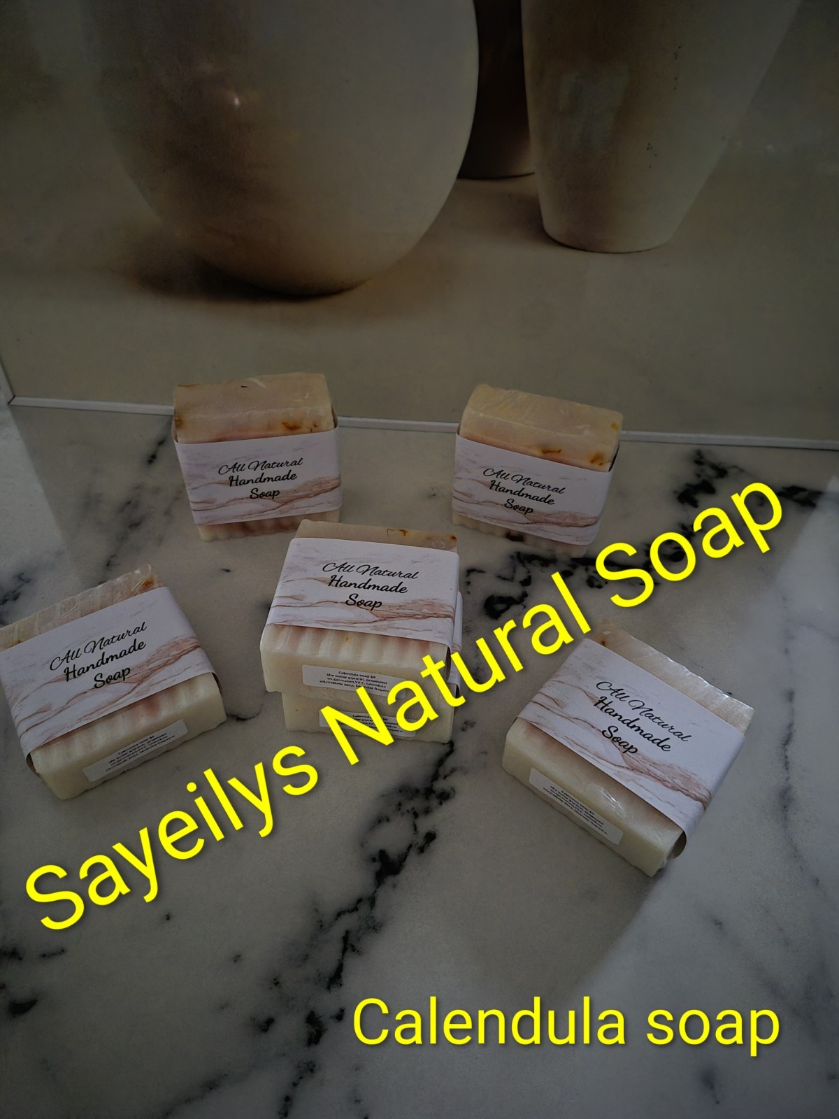 Sayleilys Natural Soap Calendula Handmade All Natural Body Bar Soap