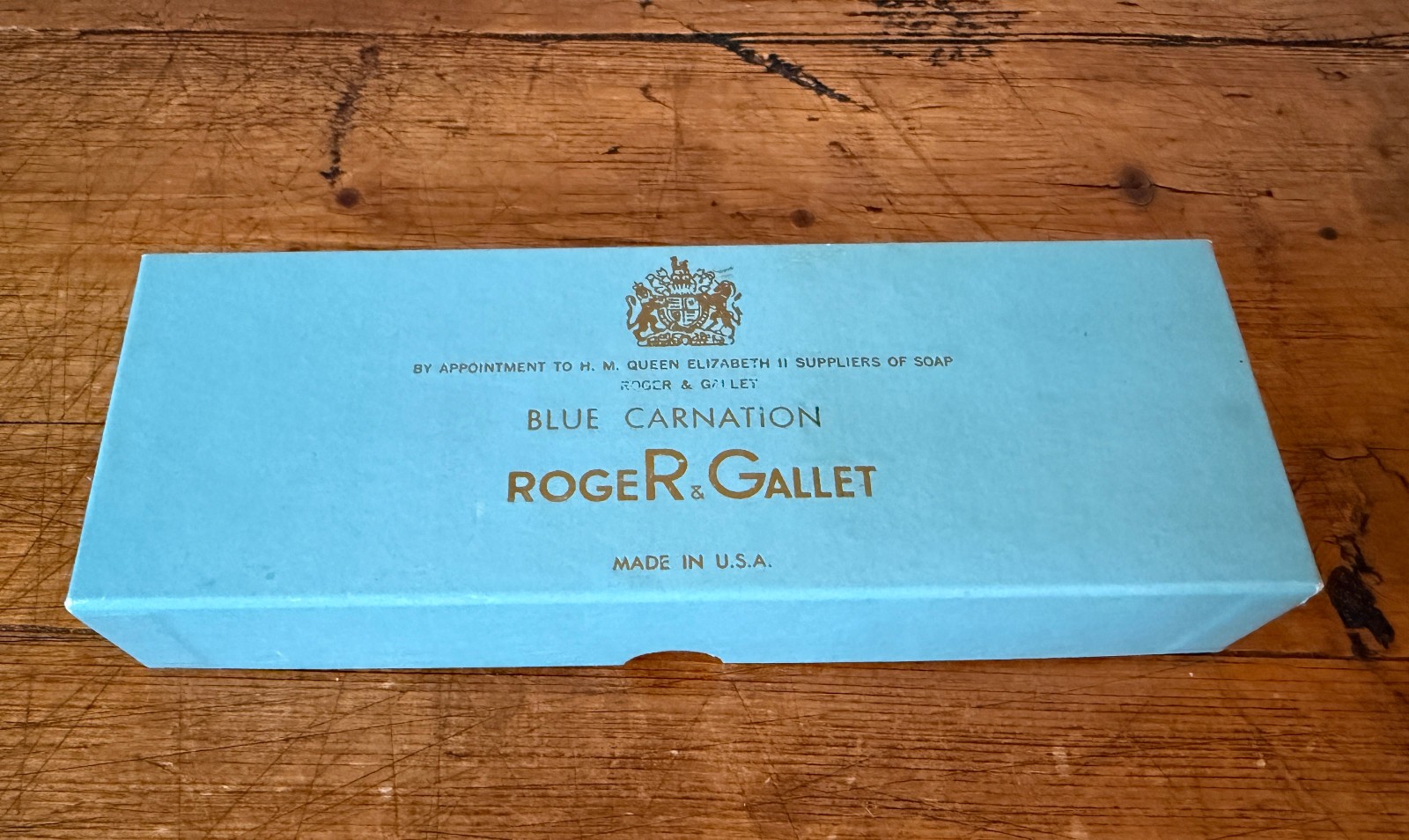 Vintage Roger Gallet Paris Perfumed Soaps Blue Carnation & Lavender 3 Of 100g