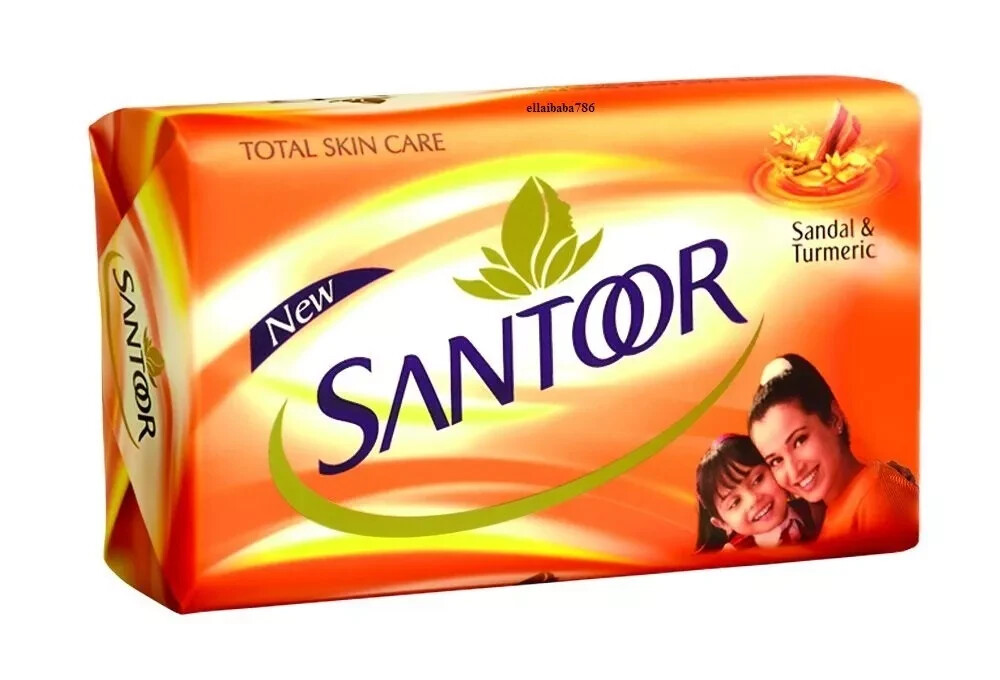 Santoor Sandal and Turmeric Soap – 100 Gram pack of 4 pcs