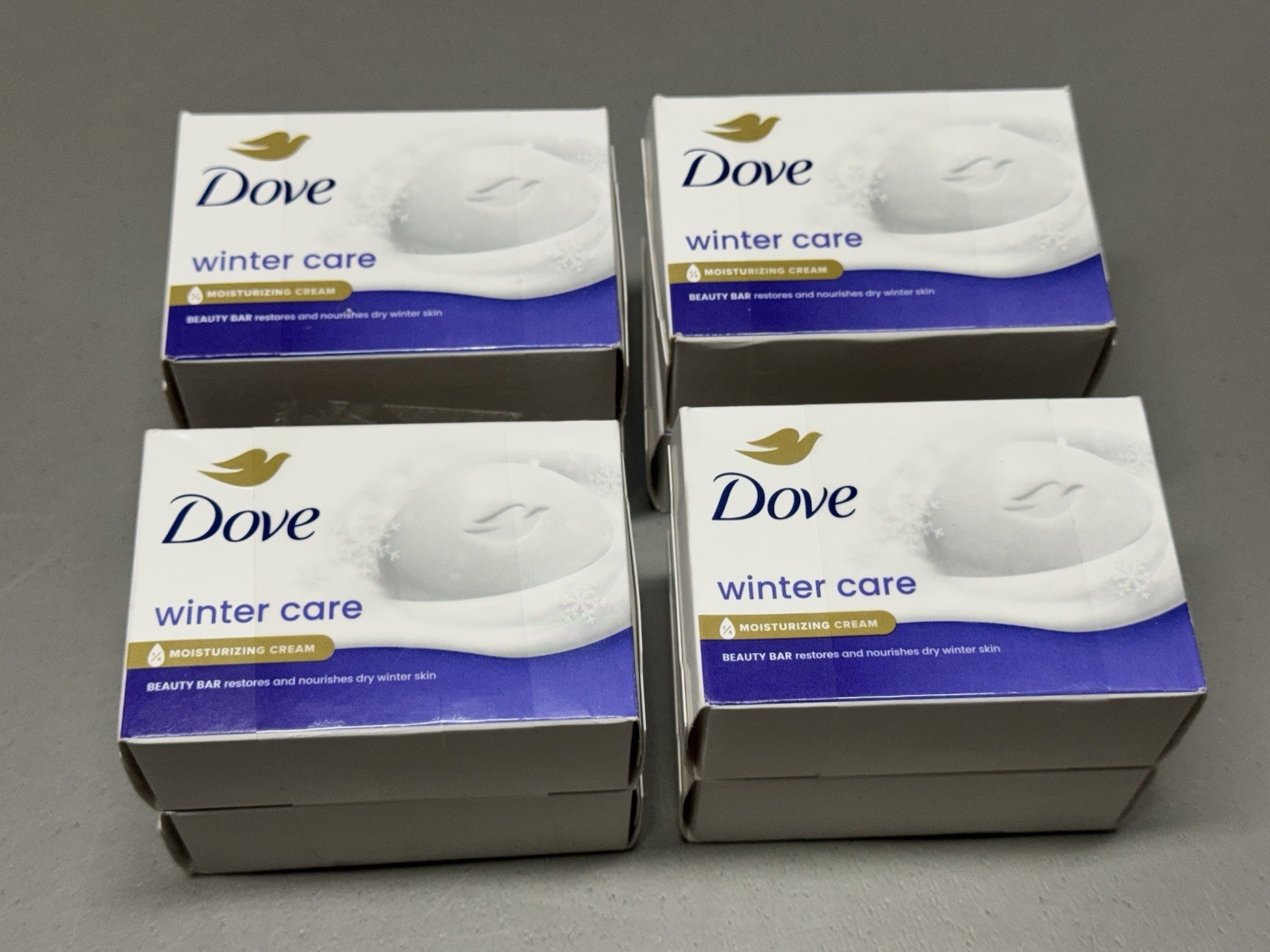 New 8 Bars Dove WINTER CARE Beauty Bar Soap 3.75 oz Each