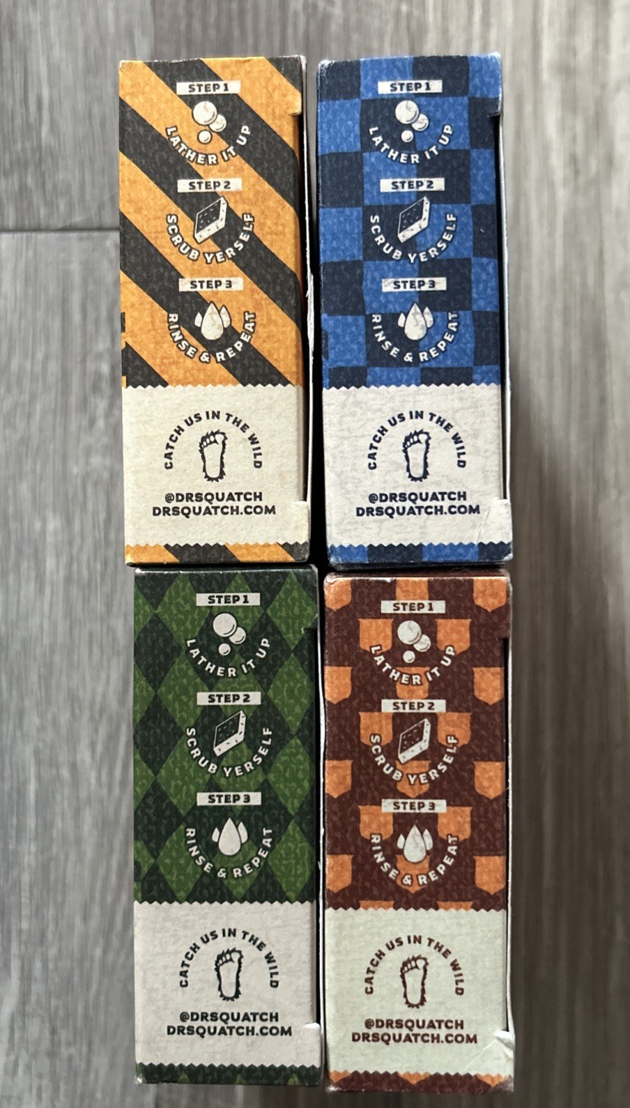 4-Pack Dr. Squatch Harry Potter Soap Hufflepuff/Slytherin/Ravenclaw/Gryffindor