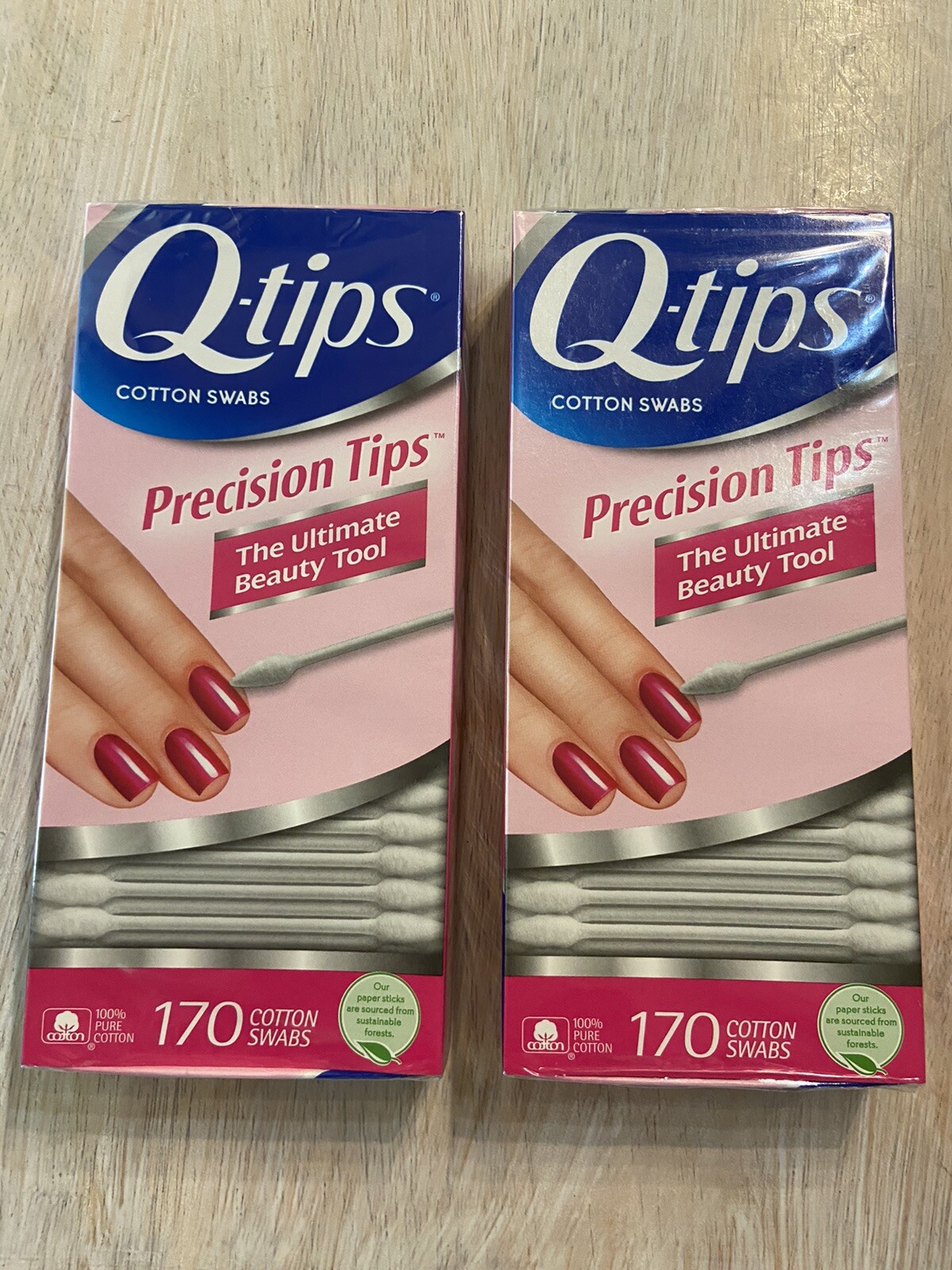 Q-Tips Cotton Swabs Precision Tip 170 Count Each Beauty Tool