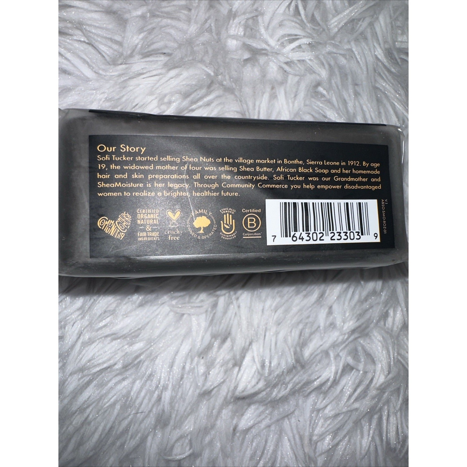 SheaMoisture African Black Soap Bar with Shea Butter for Dry Skin 8oz 230g