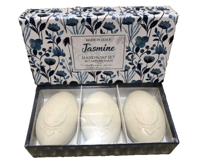 La Florentina~Saponerie~Jasmine~3 Soap Set~Made in Italy~3 bars ~5.3 oz each~New