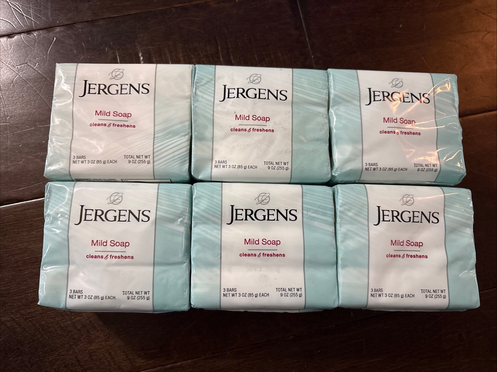Jergens Mild Soap Bars – FOUR 6 Packs of 3 Bars 18 Bars Total New