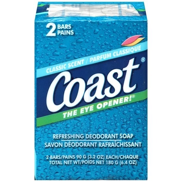Coast Refreshing Deodorant Soap Bar Classic Pacific Force Scent Fresh Clean 2ct