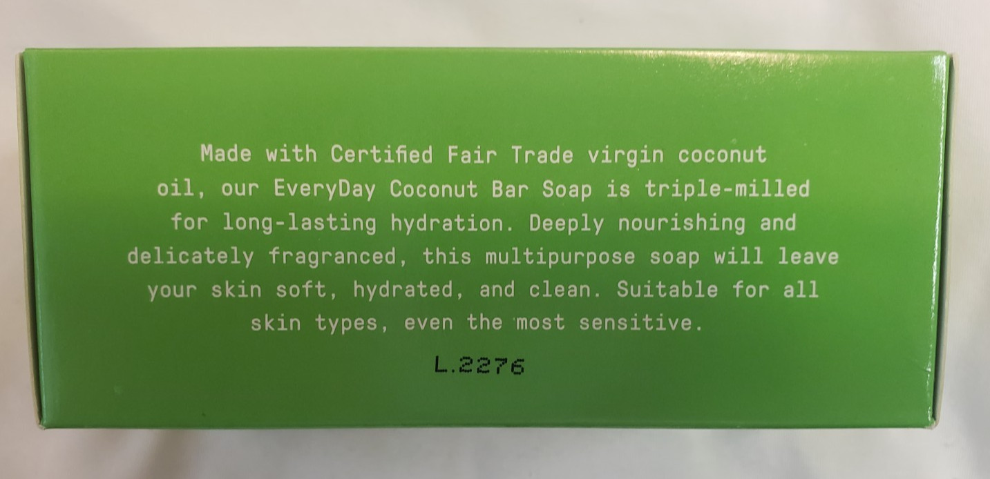 Alaffia Everyday Coconut Triple Milled Bar Soap Normal Very Dry Skin – Pack of 4