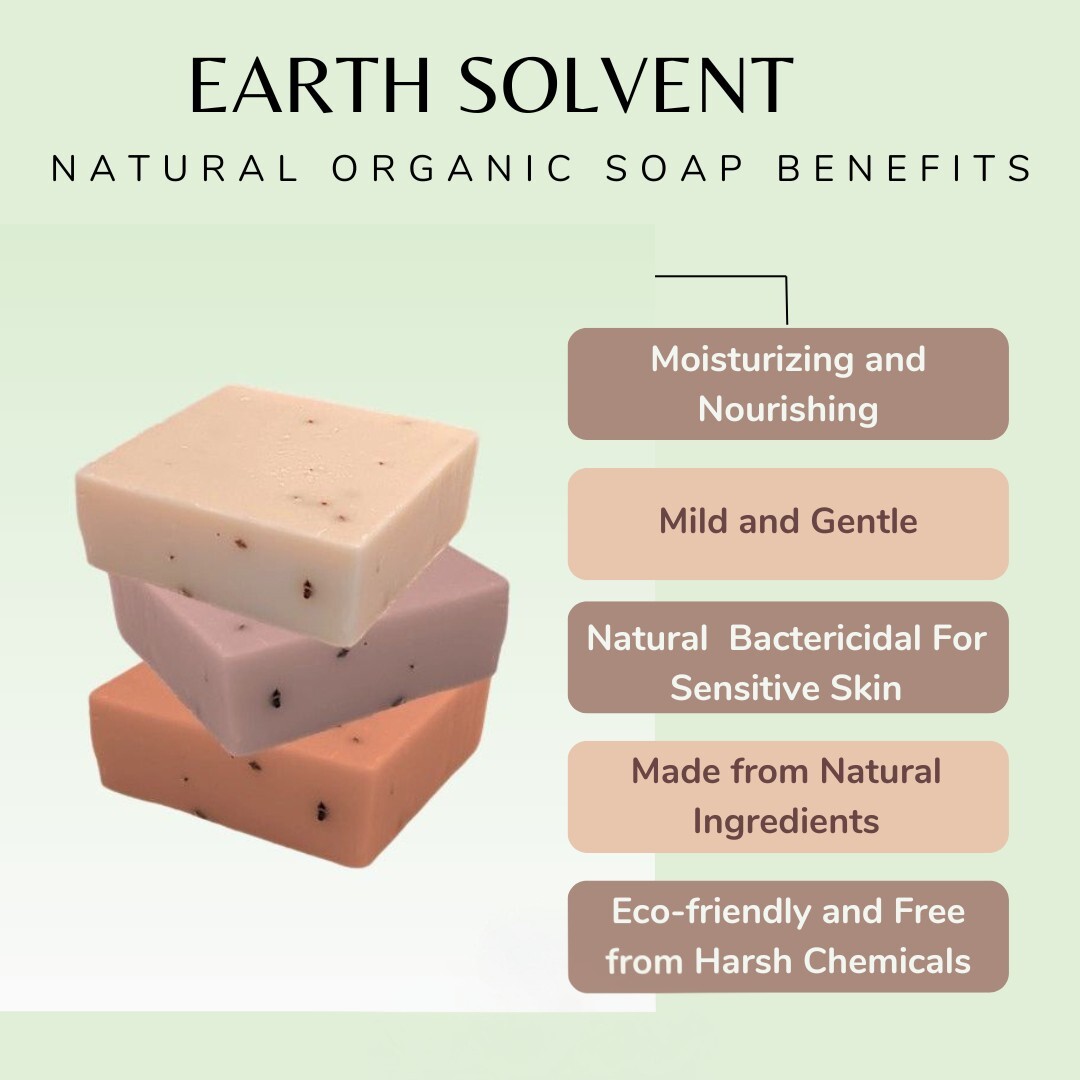 Earth Solvent African Violet Natural Organic Handmade Cold Press Bar Soap 5oz