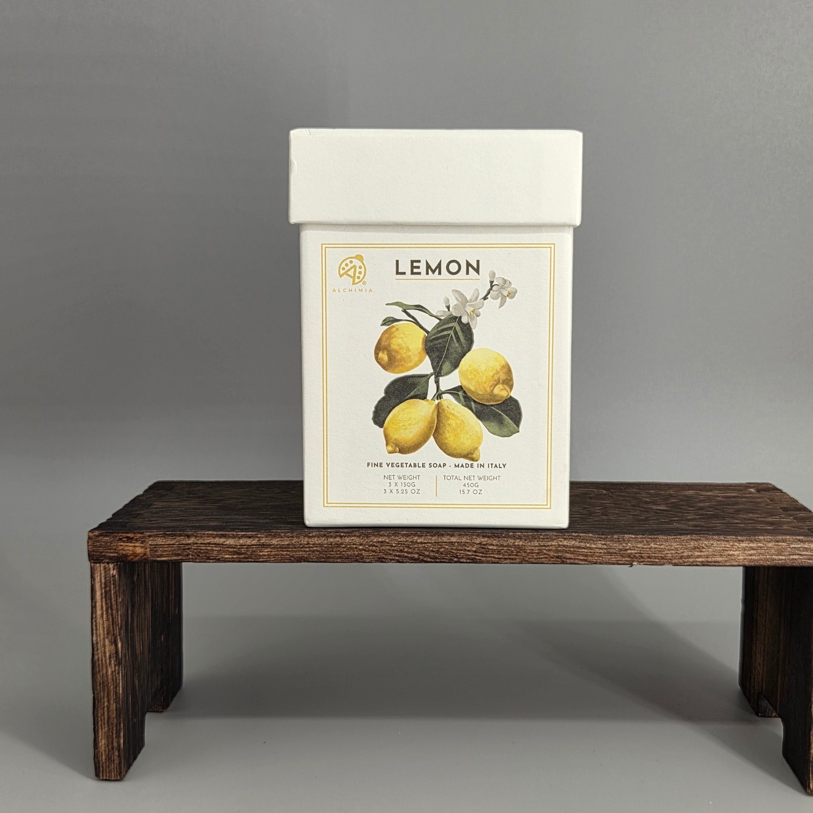 Alchimia Lemon Vegetable Soap 15.7oz 3 Pack Italian Luxury Citrus Spa Gift