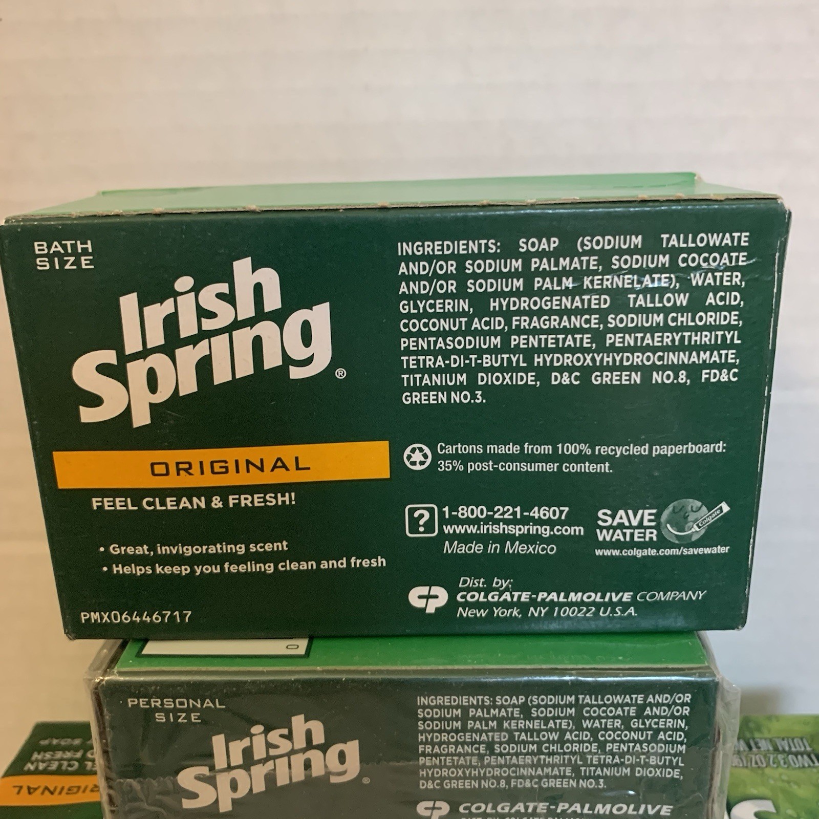 Irish Spring 9 BARS 3.75 oz ORIGINAL Scent Deodorant Soap NO FLAXSEED NOS