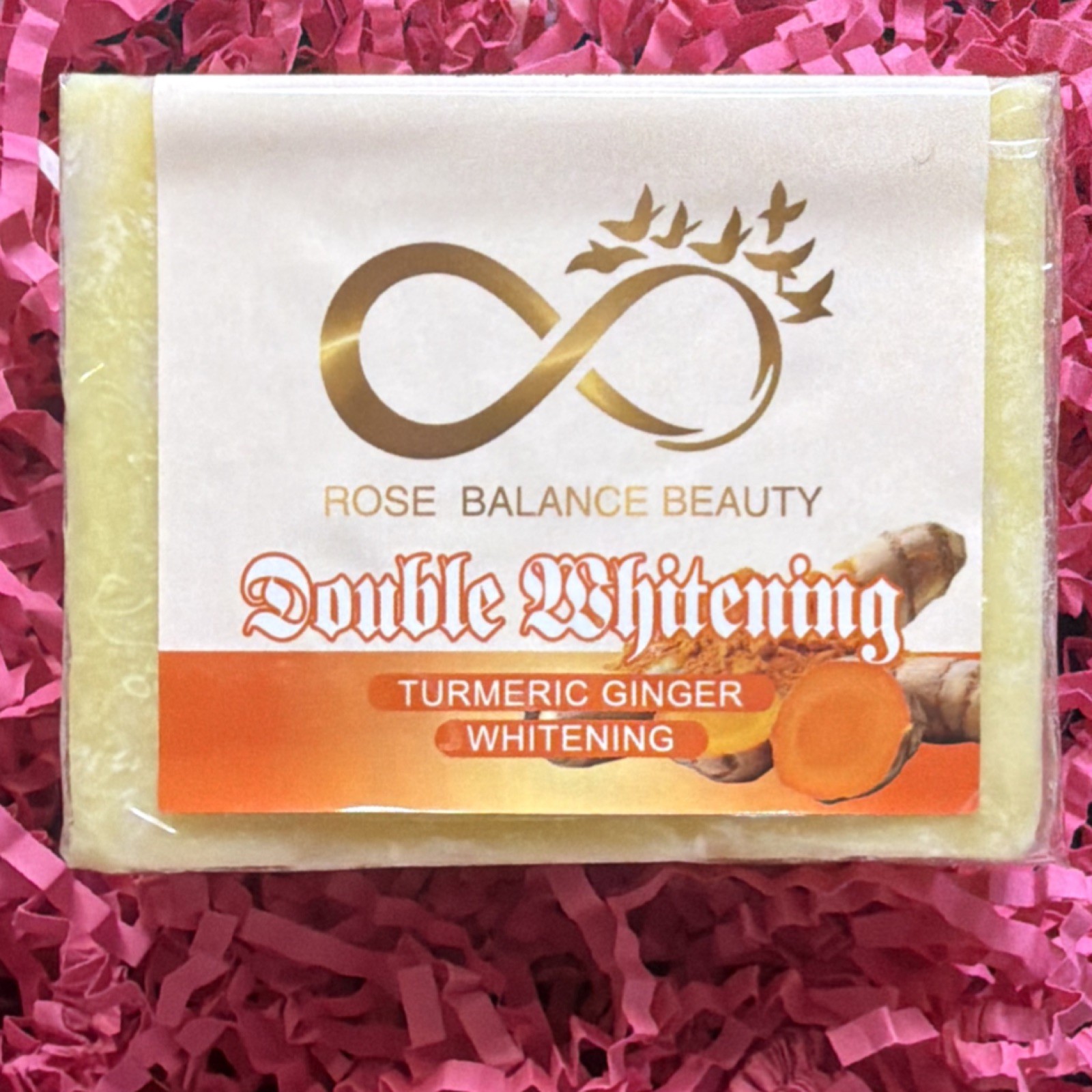 Rose Balance Beauty Whitening Soap Turmeric Ginger Moisturizing Bar 5.29 oz