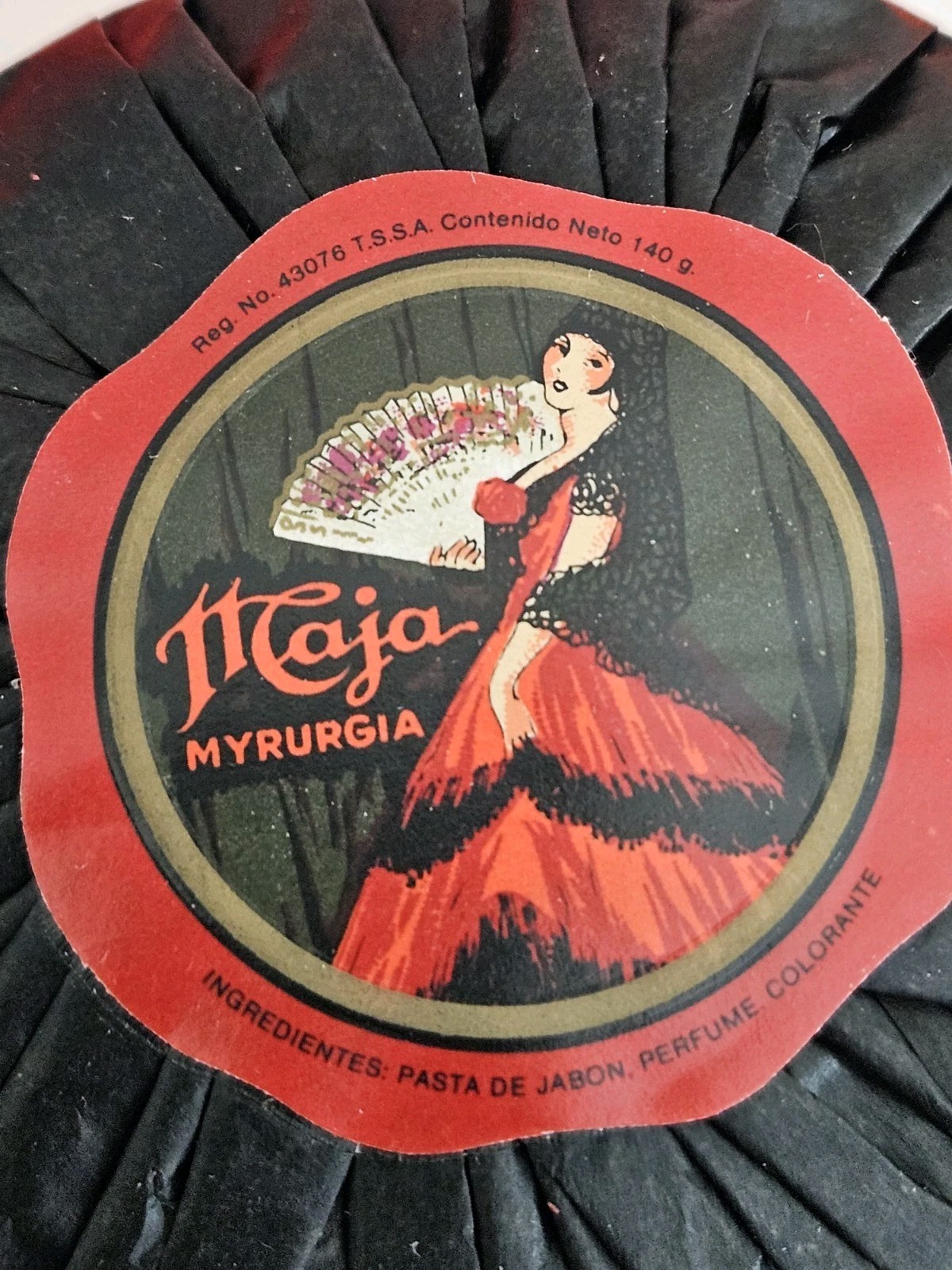 Maja by Myrurgia Espana Unused Vintage Soap & Red Plastic Case
