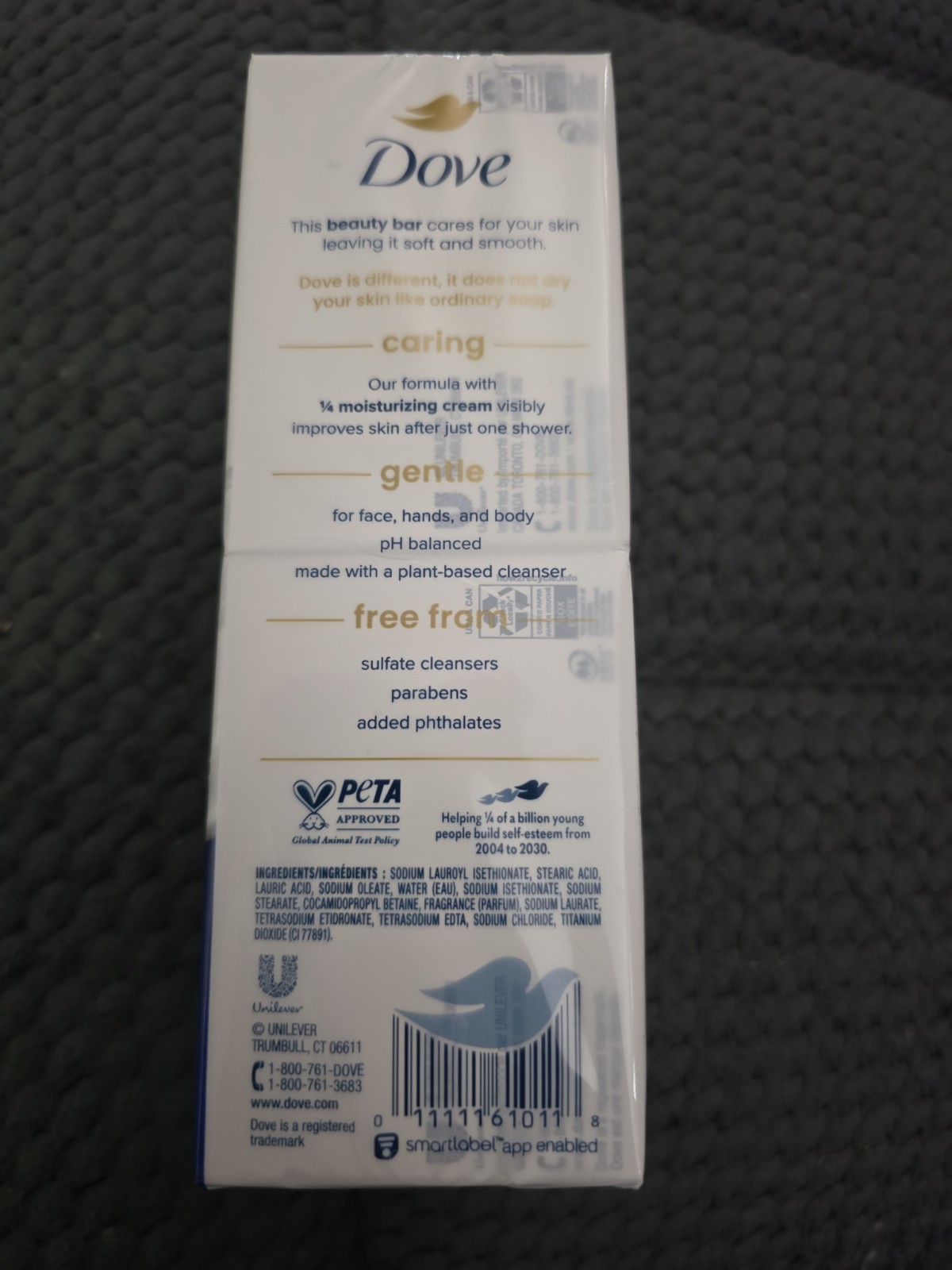 Dove Beauty Bar Soap Original 6 Count for Soft, Smooth Skin 3.75 Oz Each