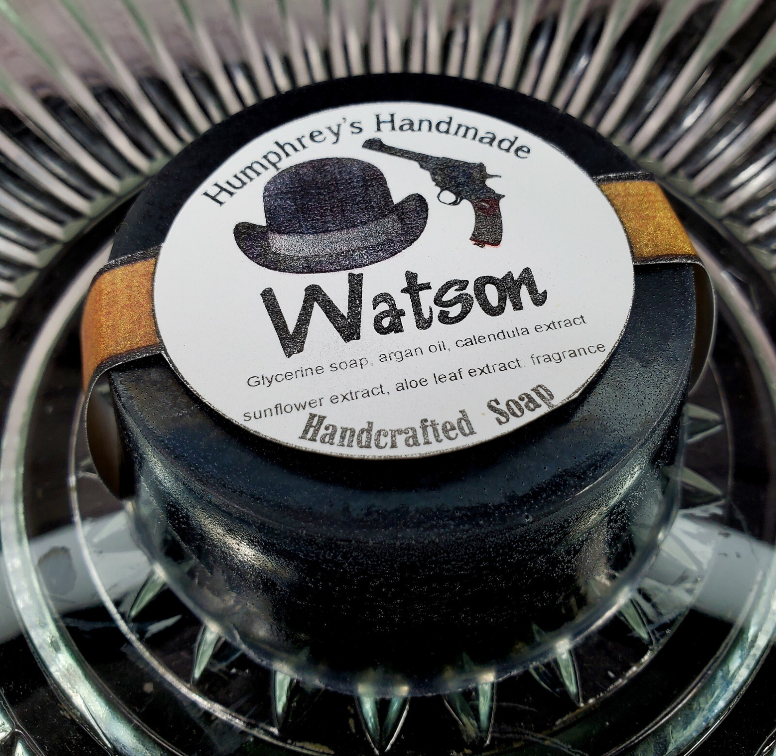 Men’s WATSON Oatmeal Stout Buttercotch Scent Shave Soap, Beard Wash Bar USA Made