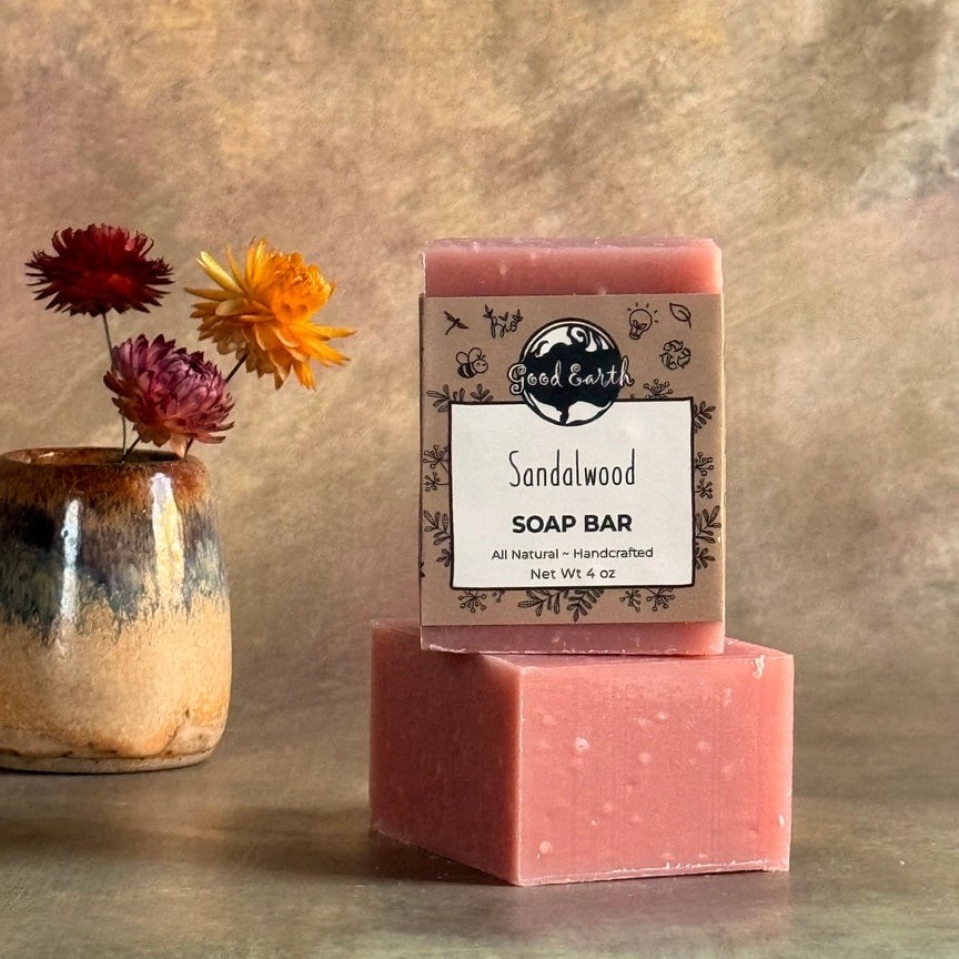 Sandalwood Soap Bar By Good Earth Soap Co. All Natural Ingredients Made In USA