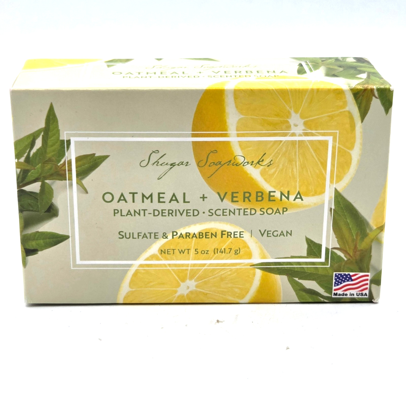 1 BAR Shugar Soapworks Oatmeal & Lemon Verbena – 1 – 5 oz. bar – VEGAN