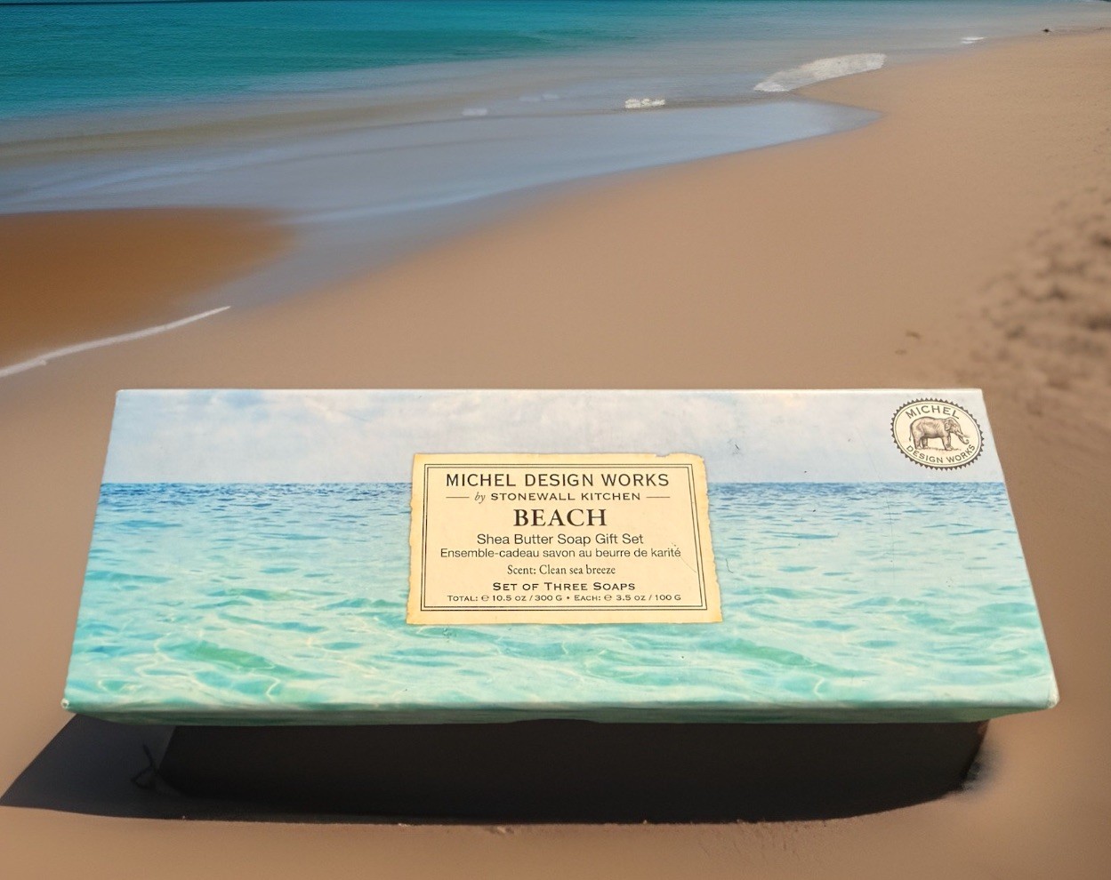 Michel Design Works ~ Beach Bar Soap 3 Bars 3.5 oz Each