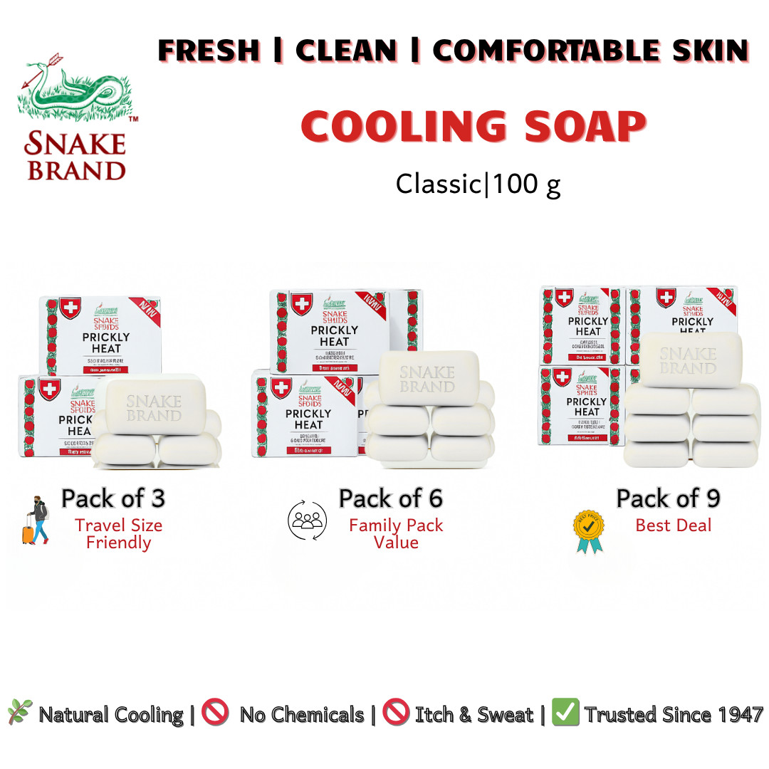 Snake Brand Soap 100g | Menthol Cooling Bar | Classic/Lavender | 3 6 9 Pack